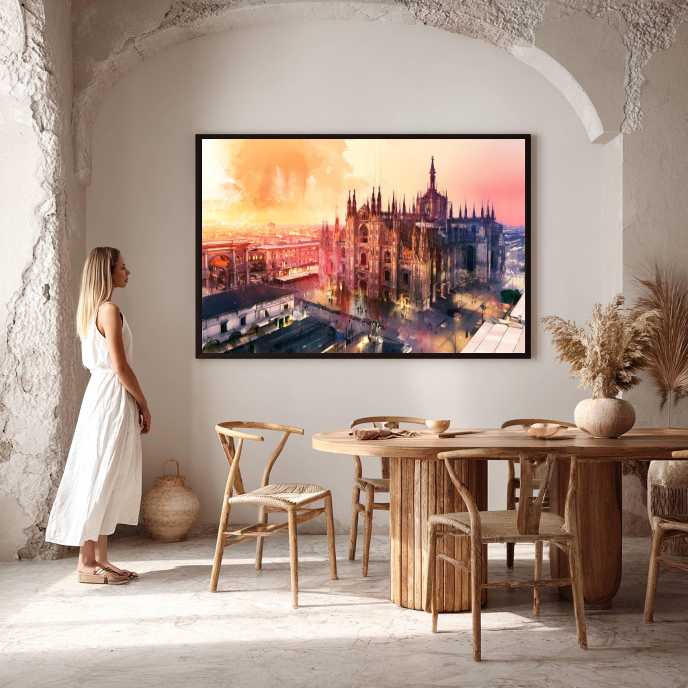 Milan Duomo Italy Watercolor Print: Europe Travel Art Poster - Image 6