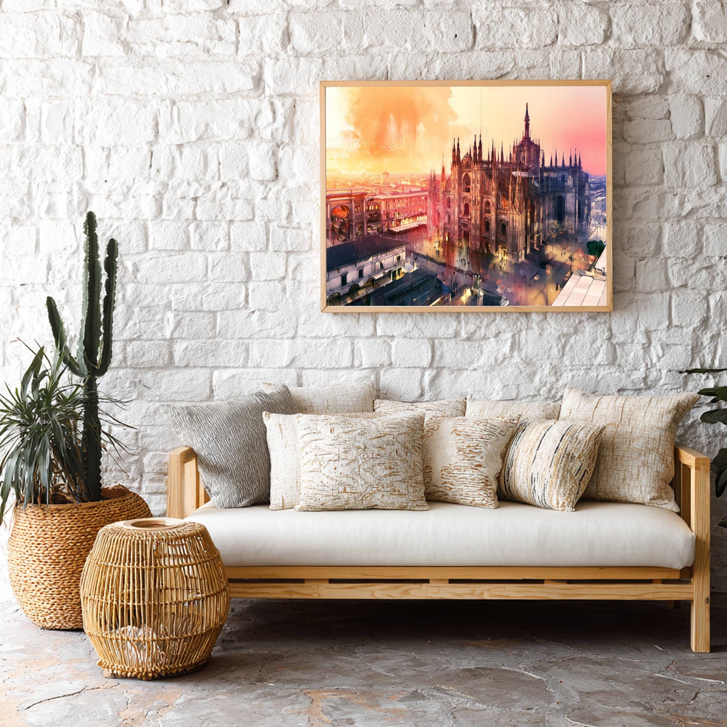 Milan Duomo Italy Watercolor Print: Europe Travel Art Poster - Image 9