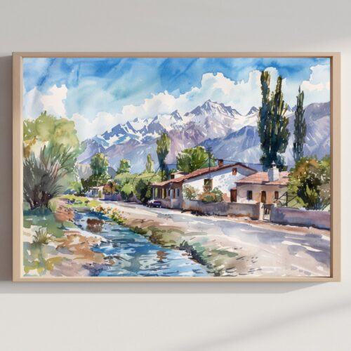 Argentina Watercolor Print: South America Travel Art Poster