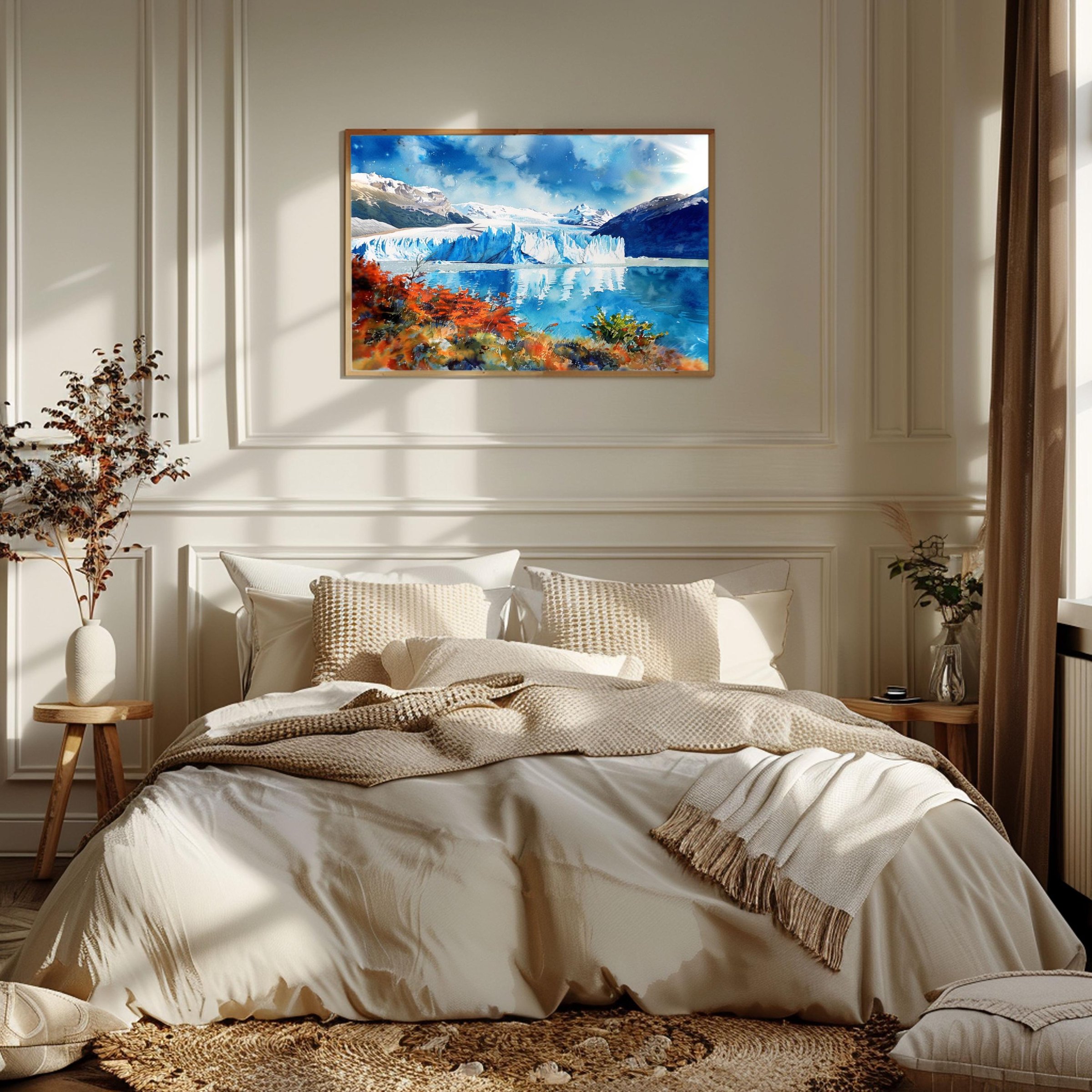 Perito Moreno Glacier Argentina Watercolor Print: South America Travel Art Poster - Image 2