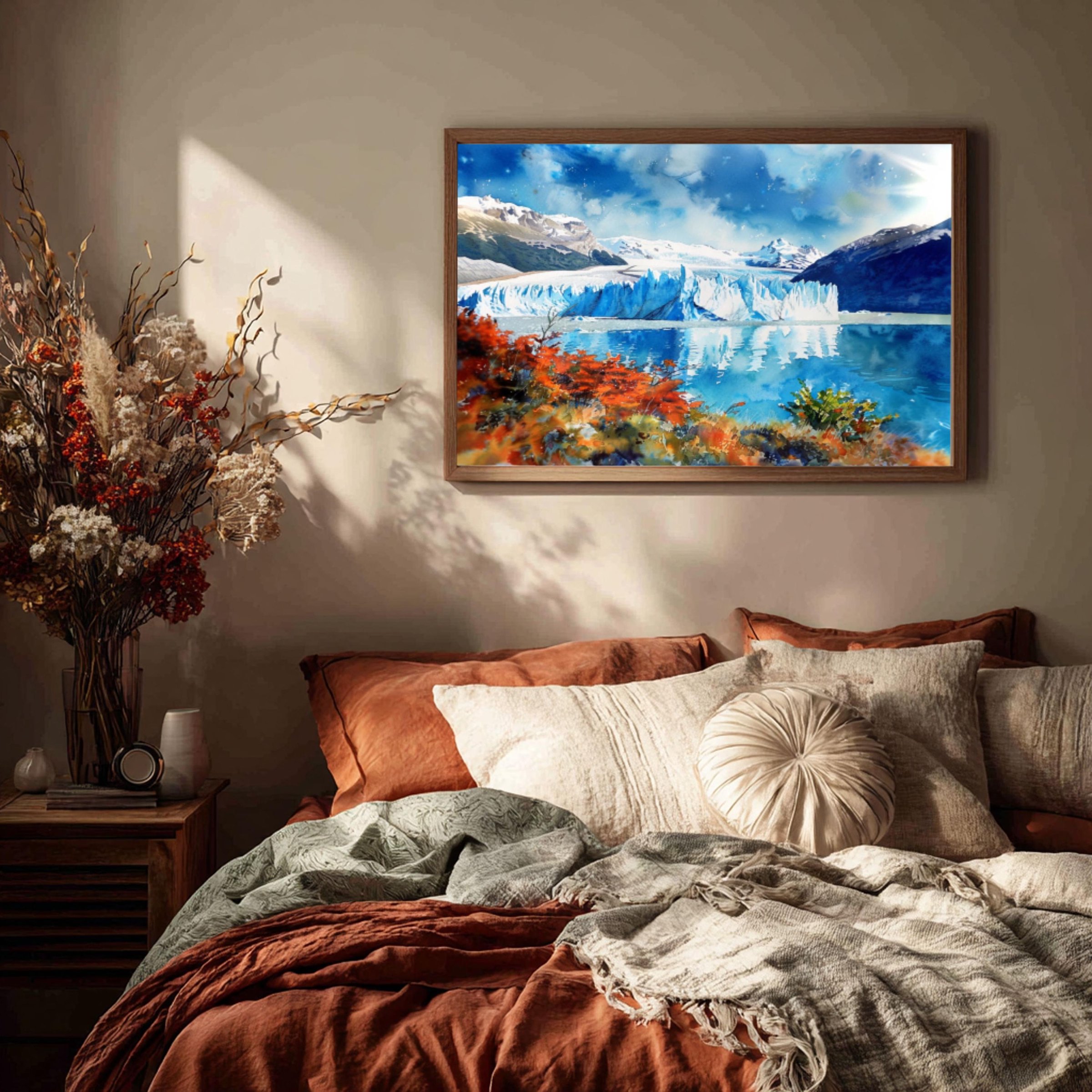 Perito Moreno Glacier Argentina Watercolor Print: South America Travel Art Poster - Image 3