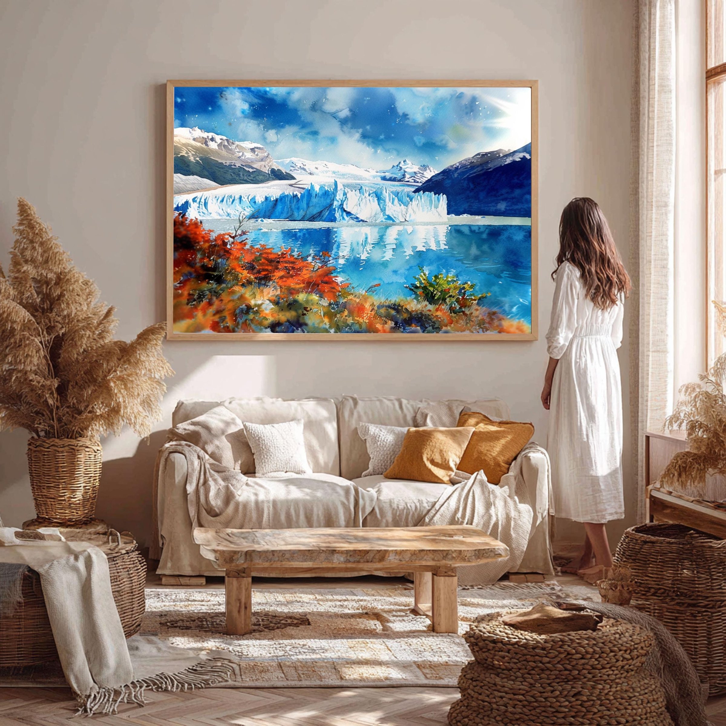Perito Moreno Glacier Argentina Watercolor Print: South America Travel Art Poster - Image 5