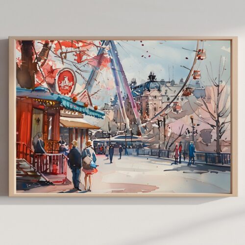 Vienna Austria Watercolor Print: Europe Travel Art Poster