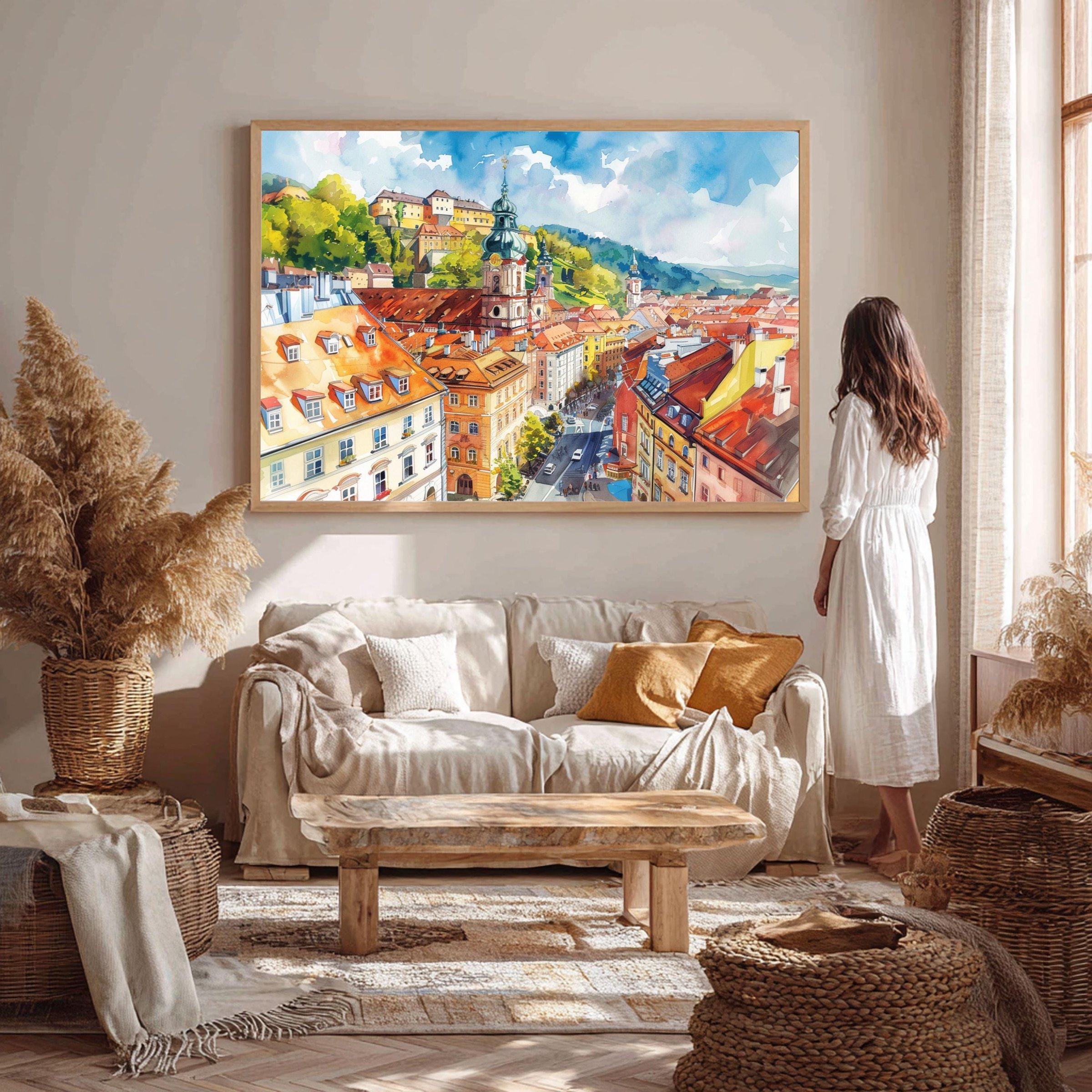 Graz Austria Watercolor Print: Europe Travel Art Poster - Image 5