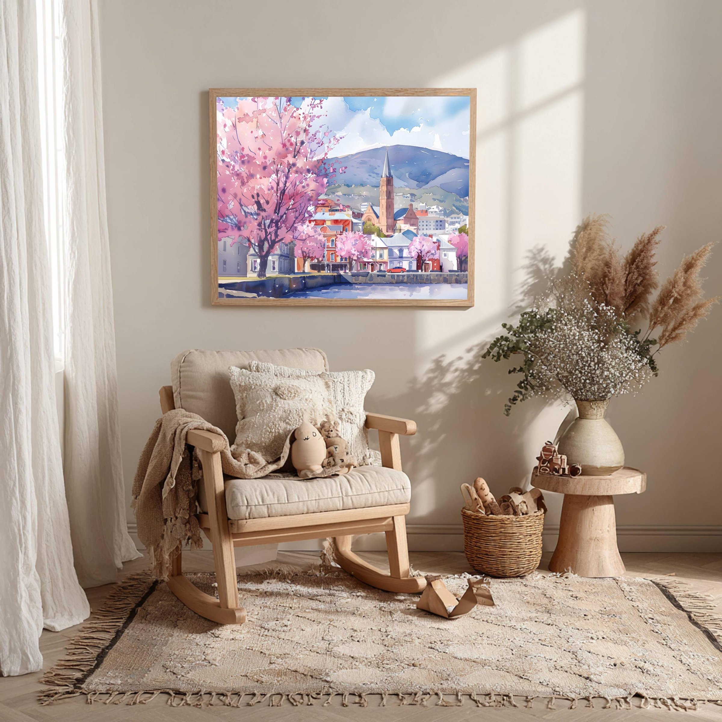 Hobart Australia Watercolor Print: Oceania Travel Art Poster - Image 10