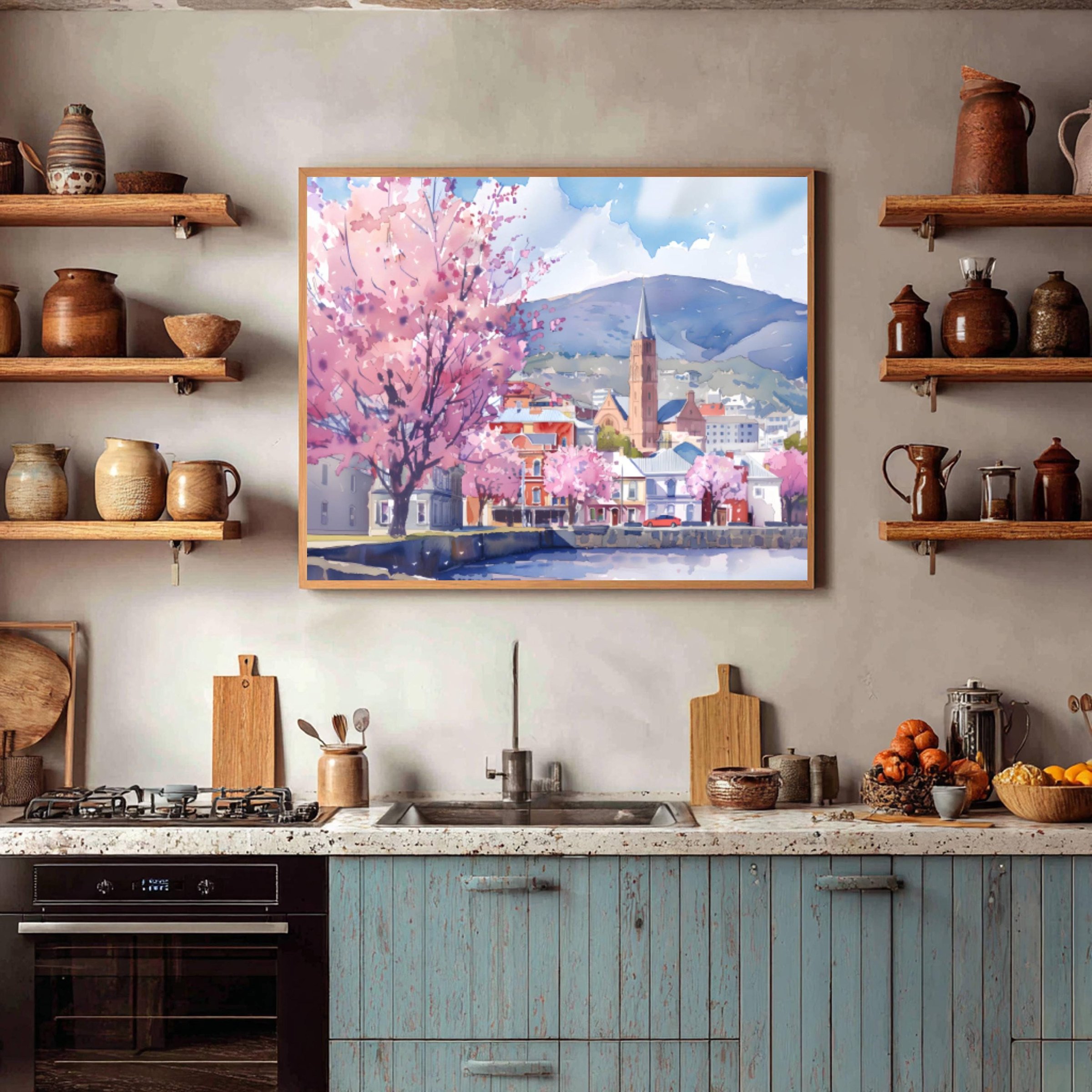 Hobart Australia Watercolor Print: Oceania Travel Art Poster - Image 7