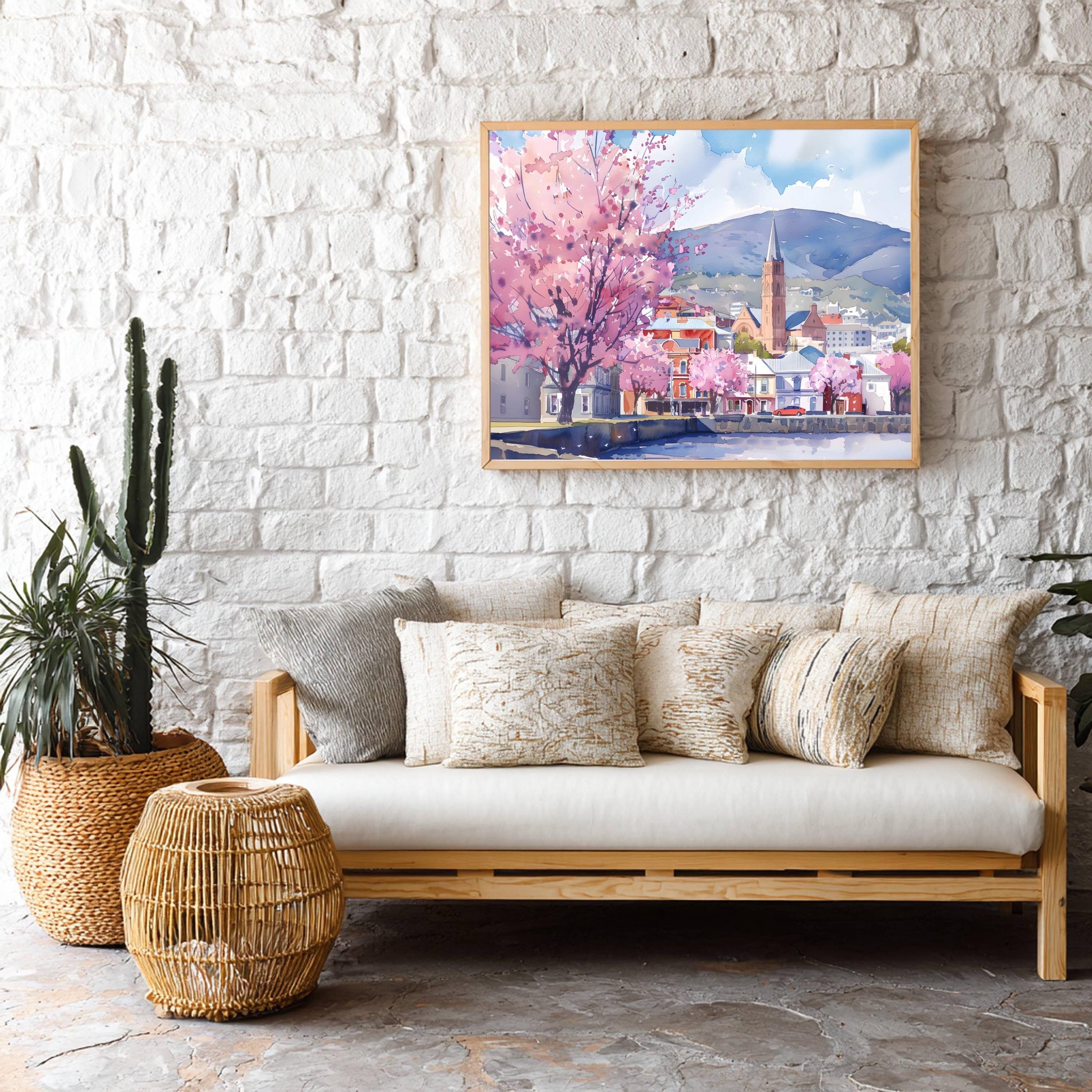 Hobart Australia Watercolor Print: Oceania Travel Art Poster - Image 9