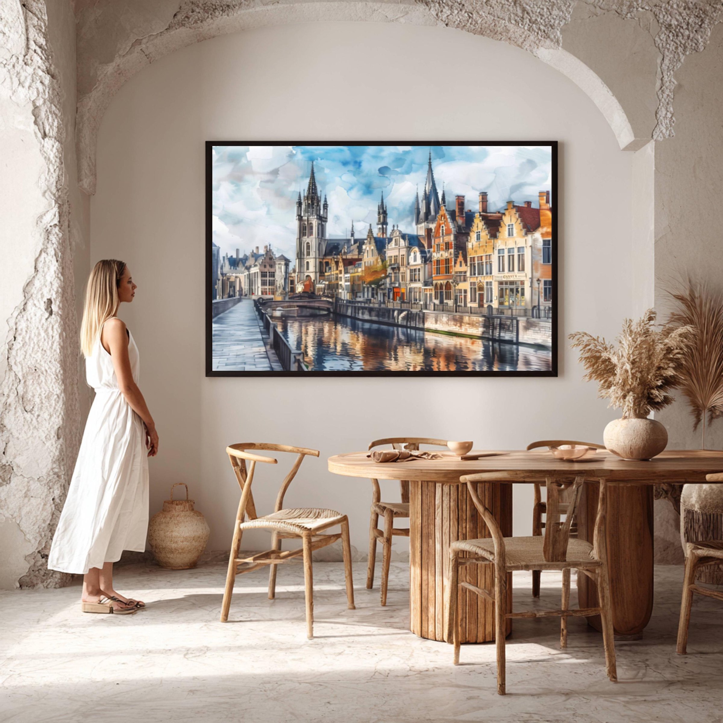 Ghent Belgium Watercolor Print: Europe Travel Art Poster - Image 5