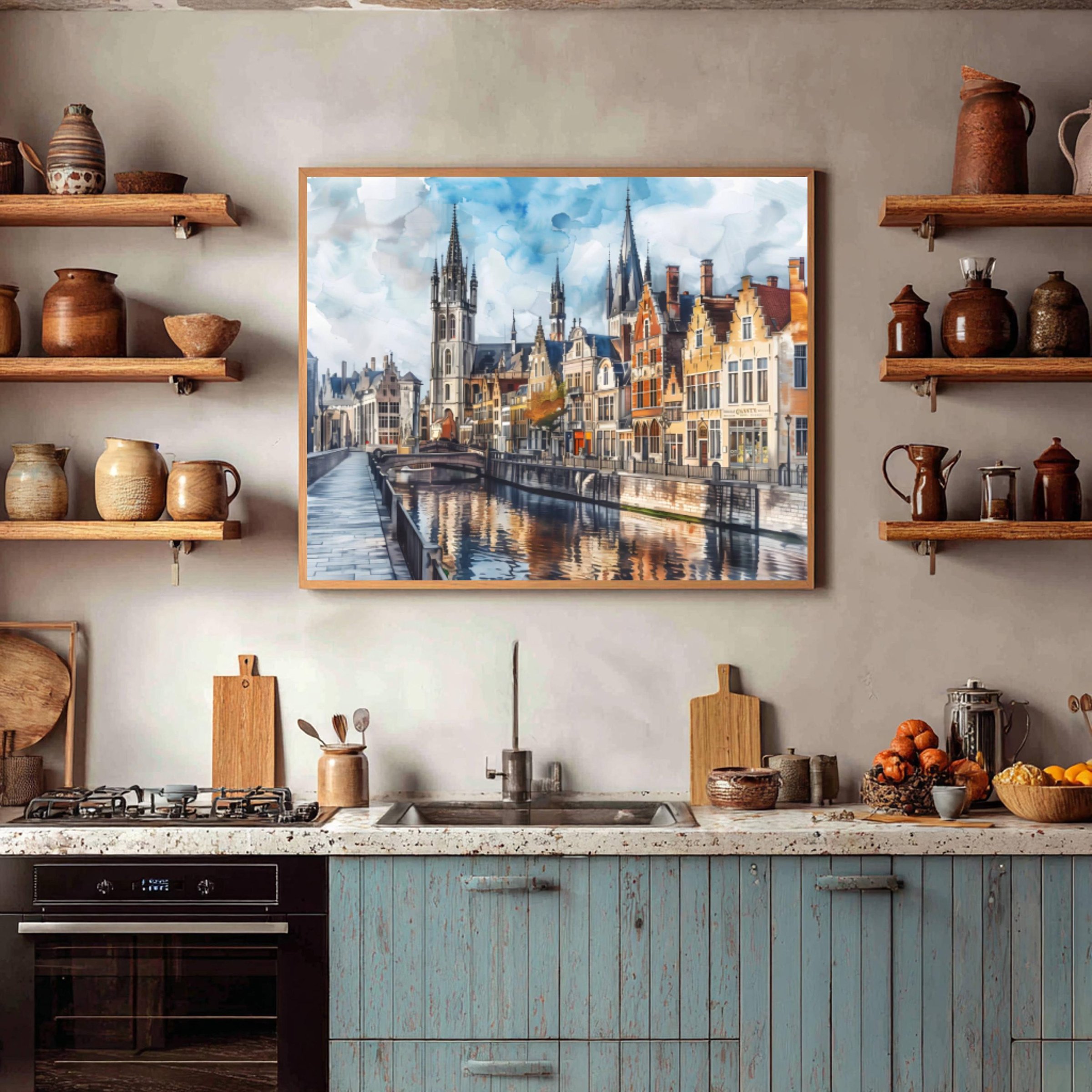 Ghent Belgium Watercolor Print: Europe Travel Art Poster - Image 6