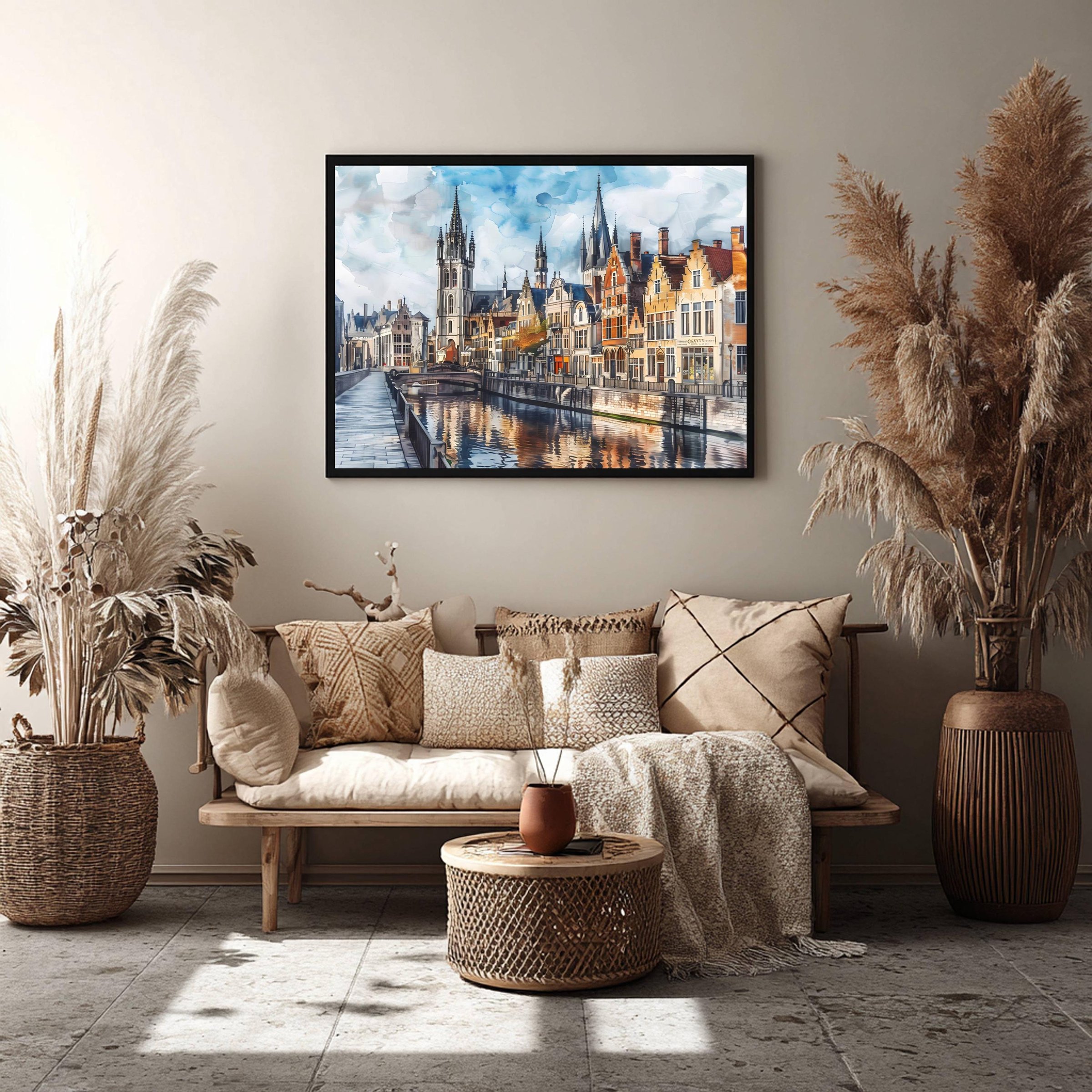 Ghent Belgium Watercolor Print: Europe Travel Art Poster - Image 7