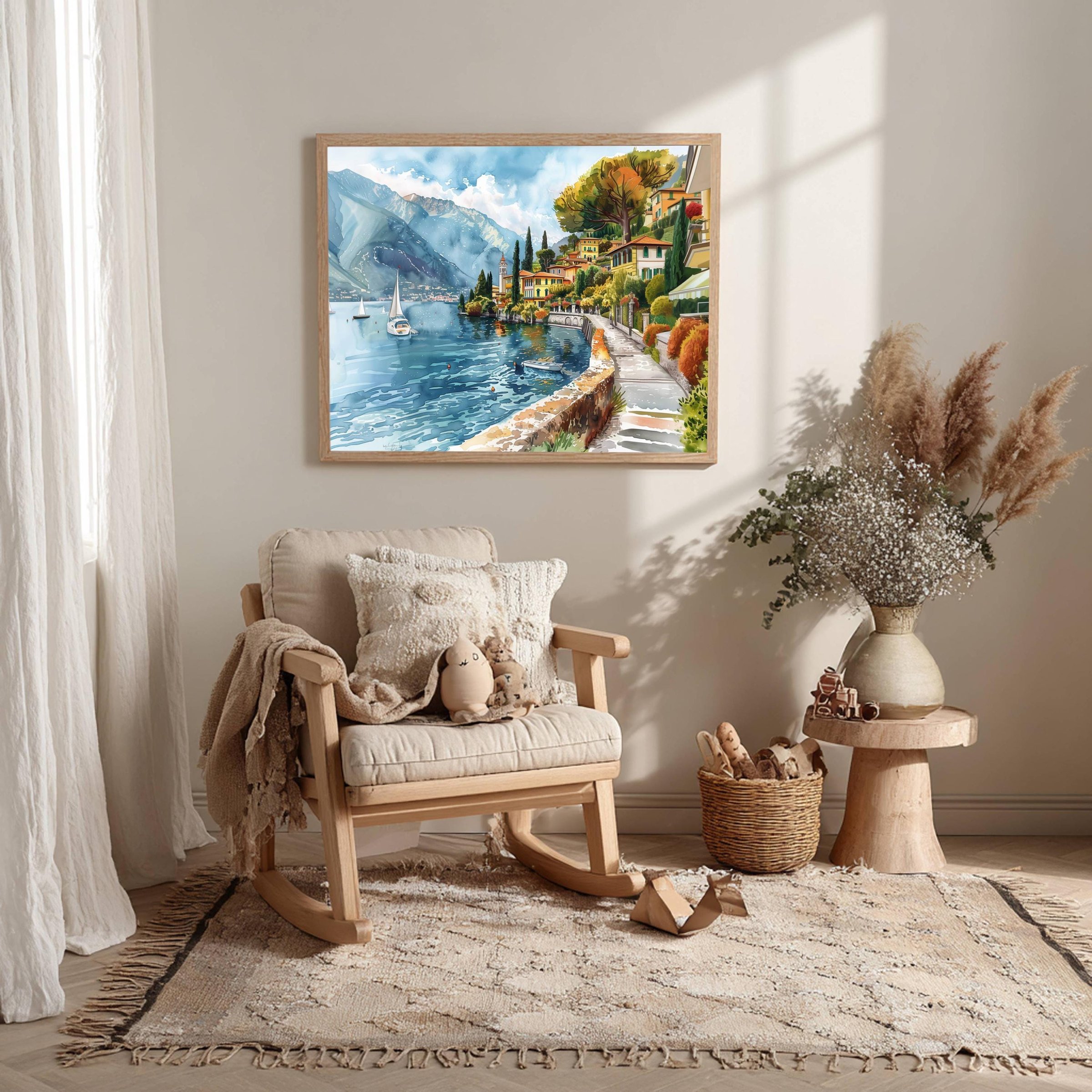 Lake Como Italy Watercolor Print: Europe Travel Art Poster - Image 10