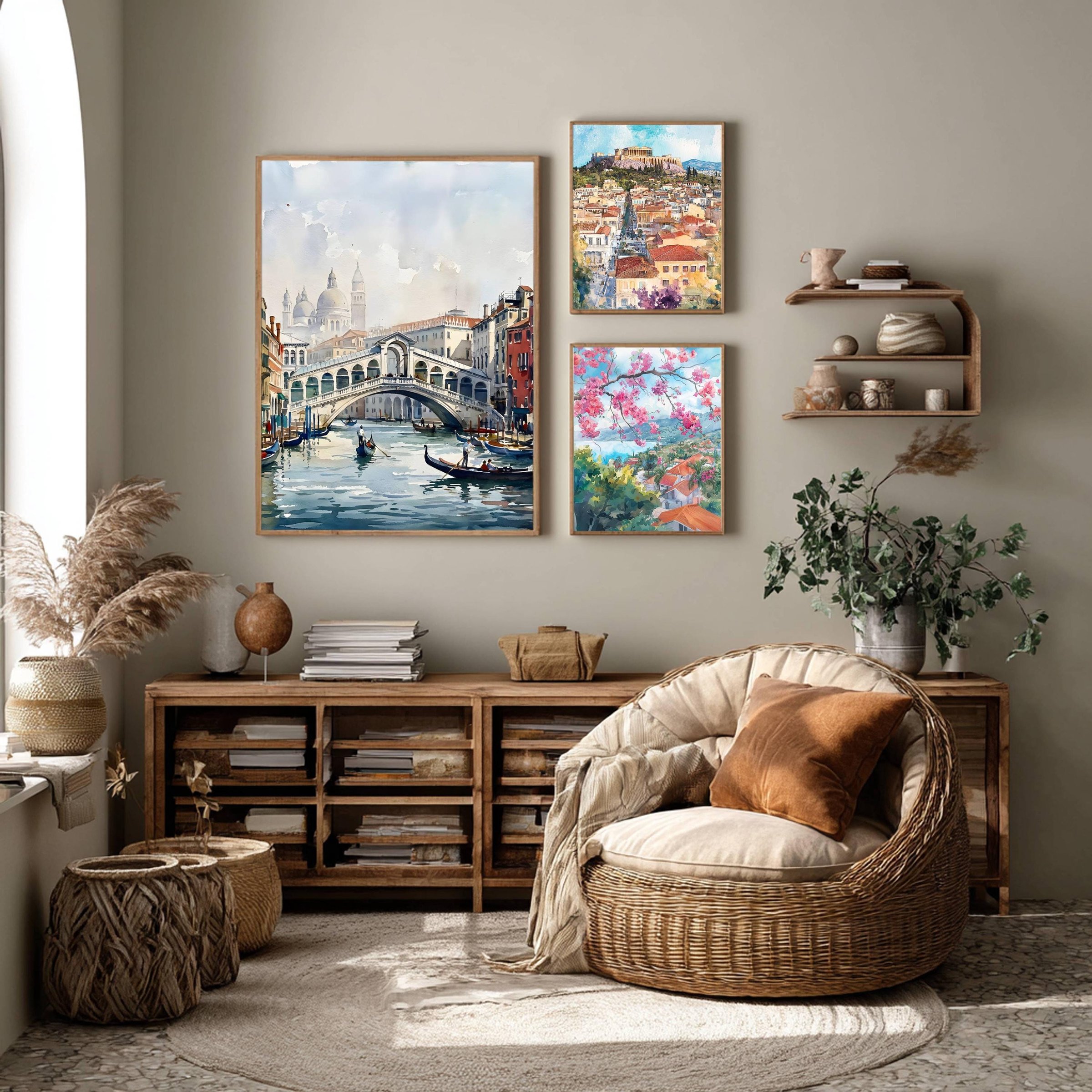 Venice Grand Canal Italy Watercolor Print: Rialto Bridge Travel Art Poster - Image 10