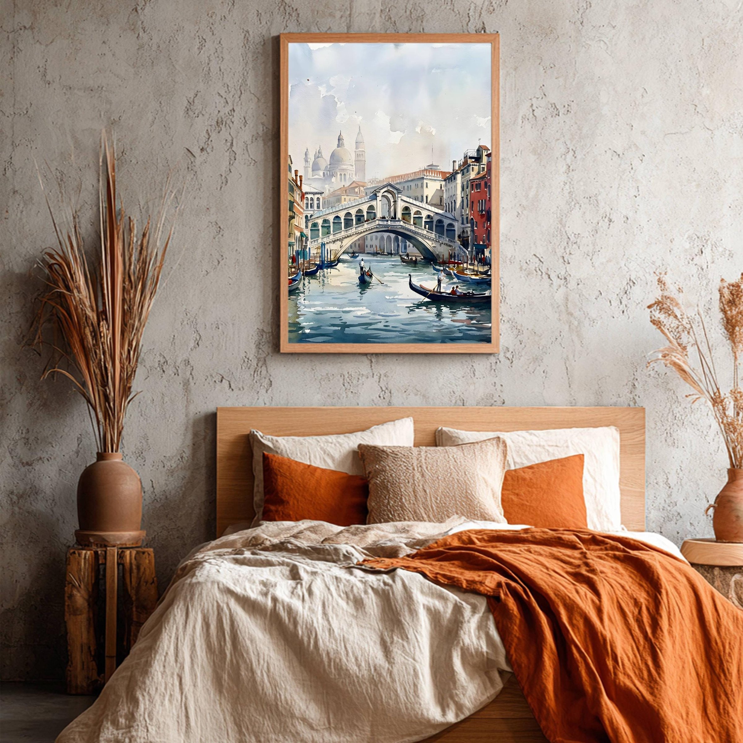 Venice Grand Canal Italy Watercolor Print: Rialto Bridge Travel Art Poster - Image 4