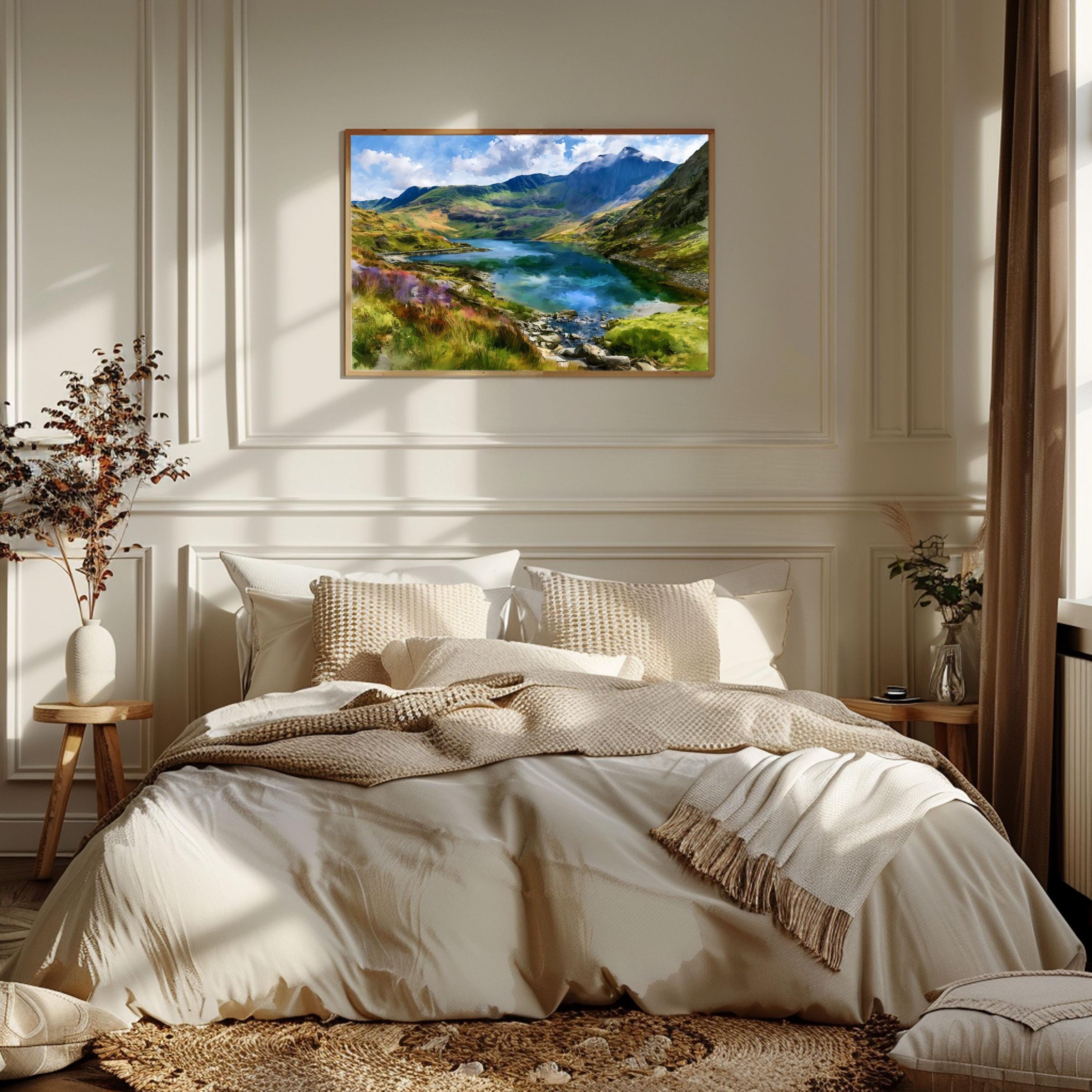 Eryri Snowdonia National Park Wales Watercolor Print: UK Travel Art Poster - Image 2