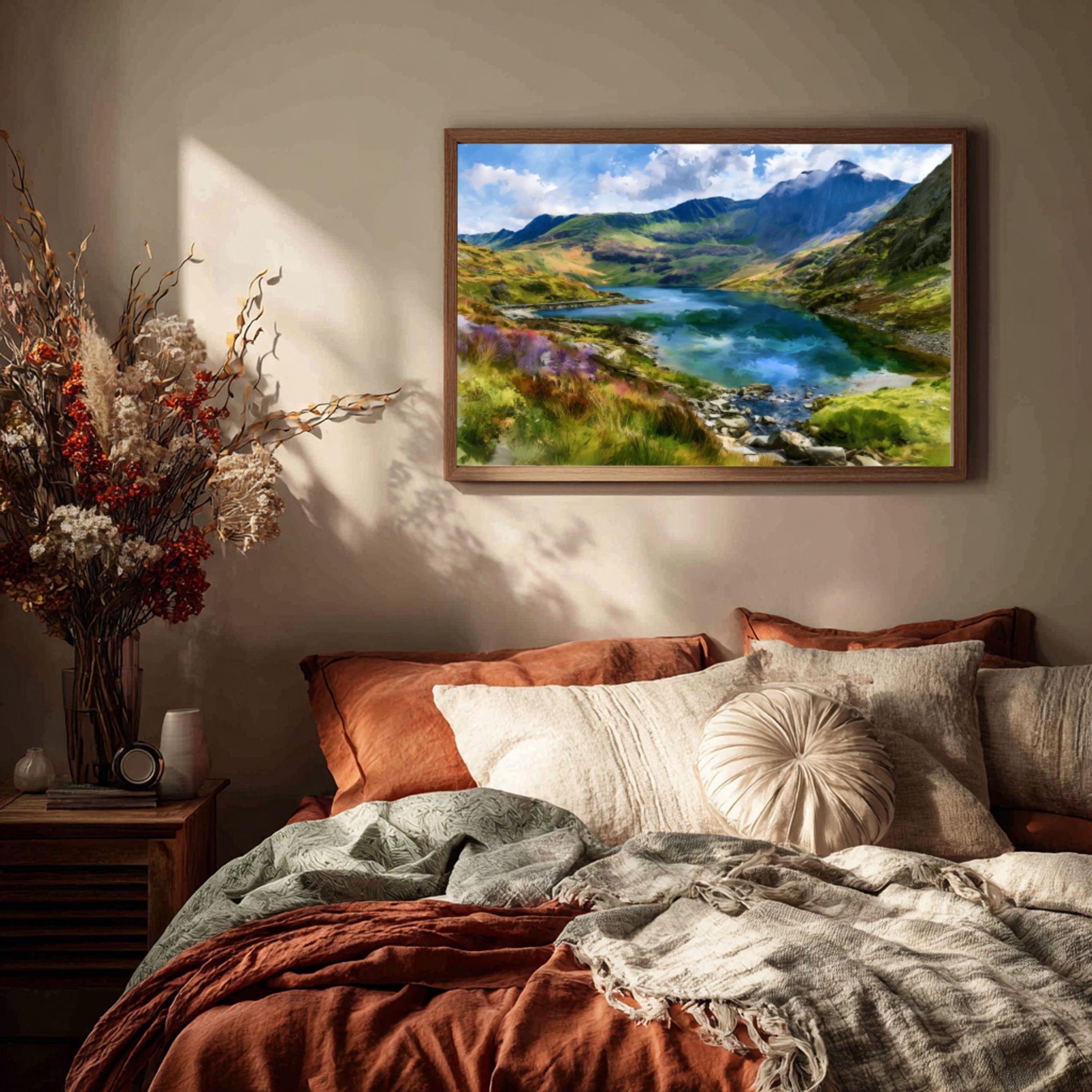 Eryri Snowdonia National Park Wales Watercolor Print: UK Travel Art Poster - Image 3