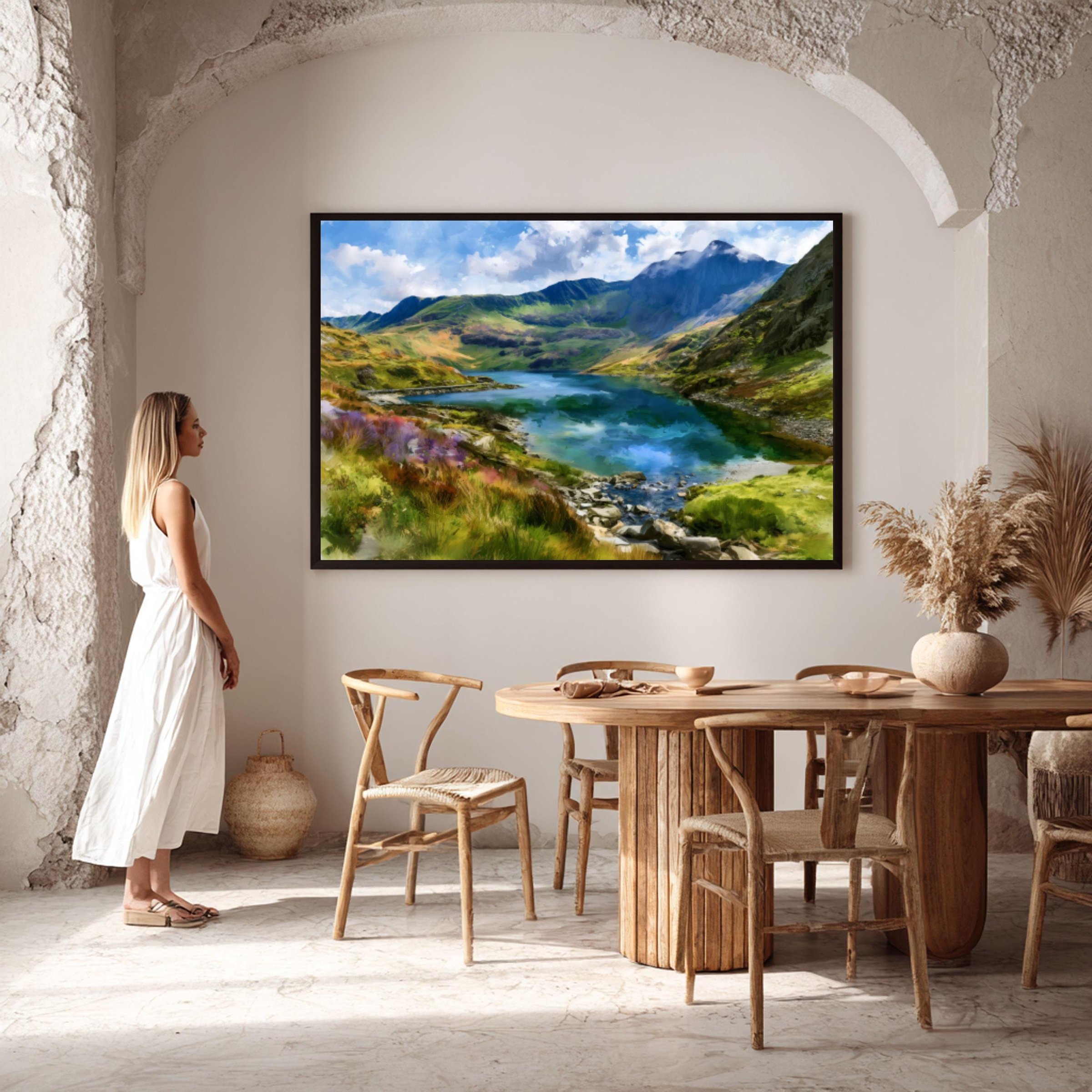 Eryri Snowdonia National Park Wales Watercolor Print: UK Travel Art Poster - Image 6