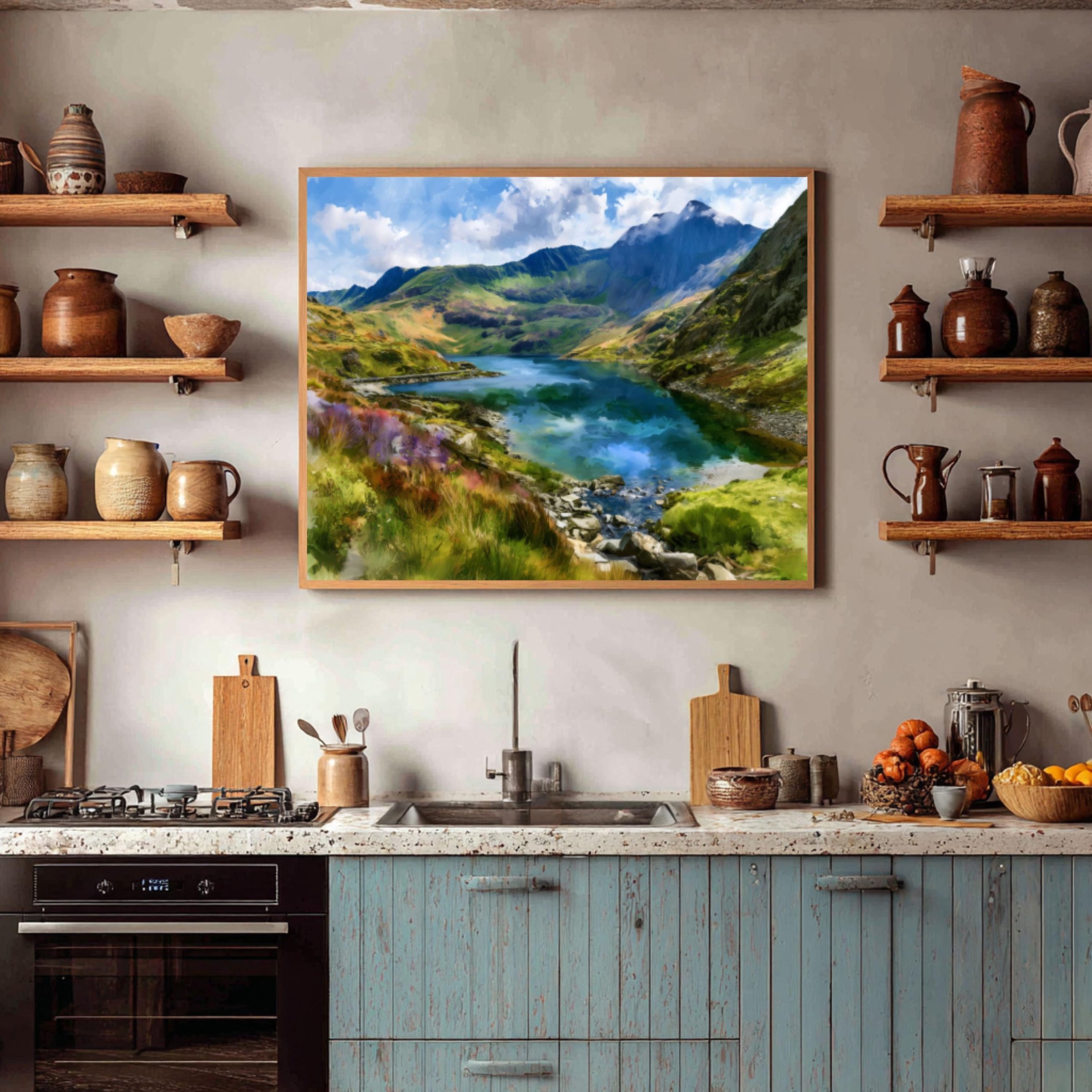 Eryri Snowdonia National Park Wales Watercolor Print: UK Travel Art Poster - Image 7