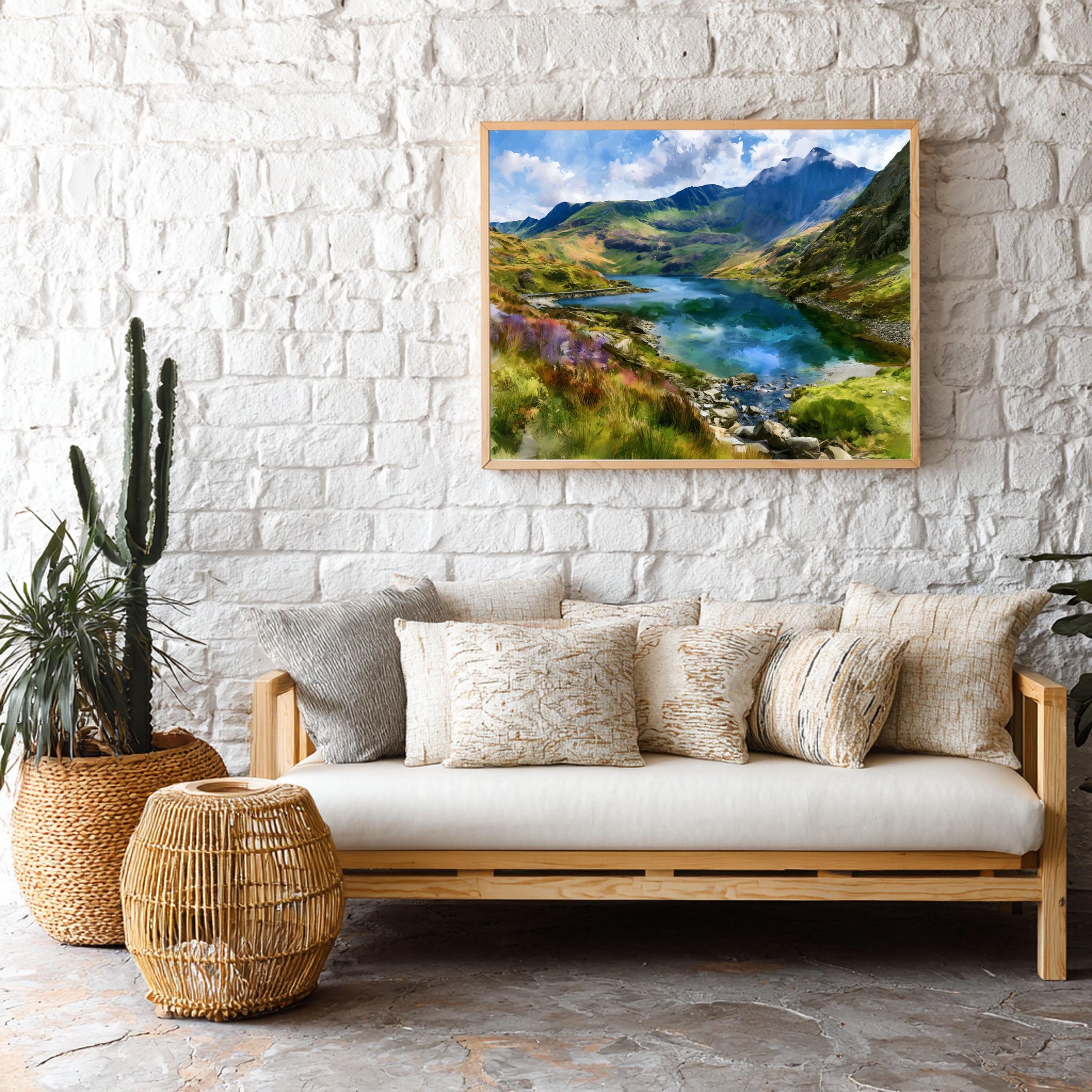 Eryri Snowdonia National Park Wales Watercolor Print: UK Travel Art Poster - Image 9