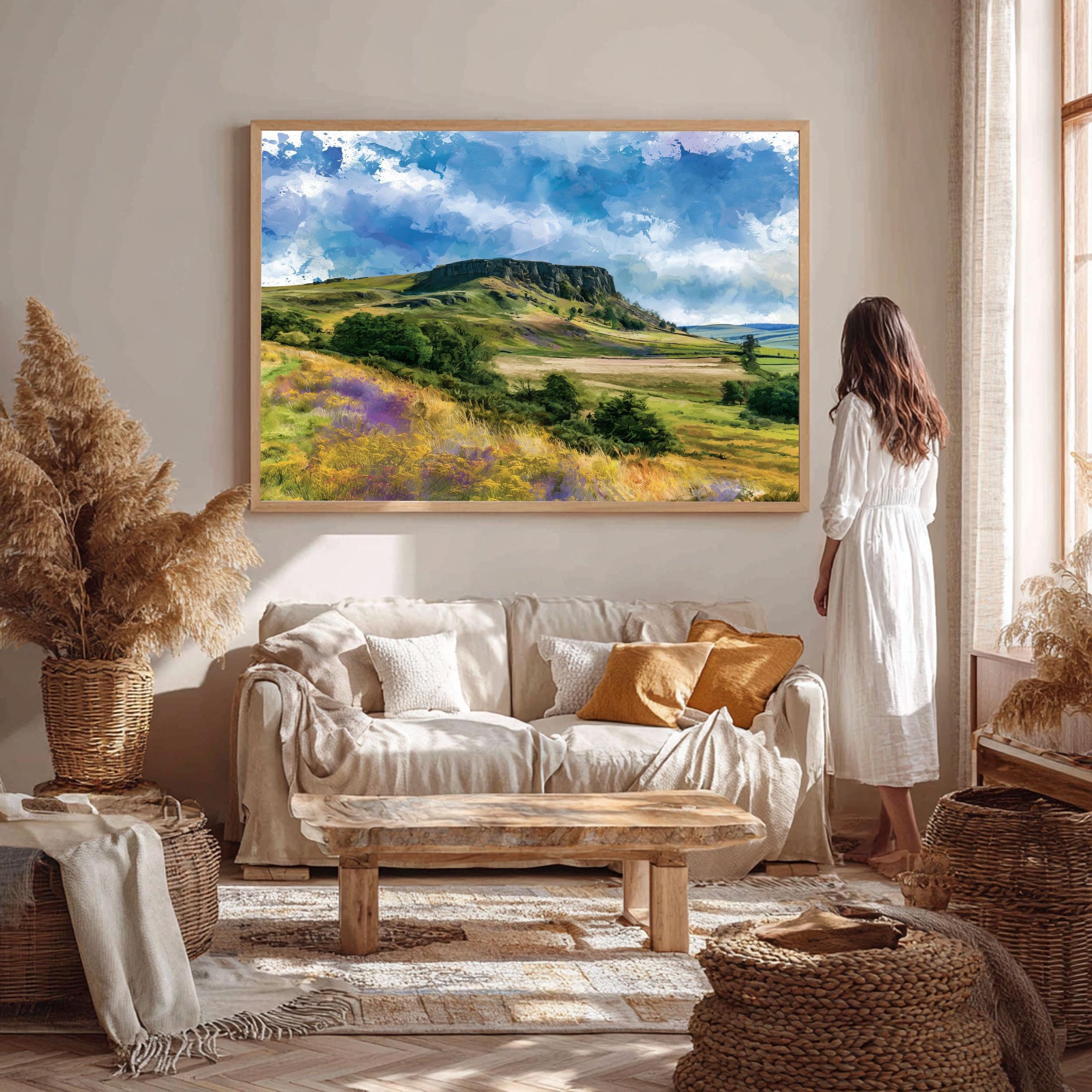 Northumberland National Park England Watercolor Print: UK Travel Art Poster - Image 5