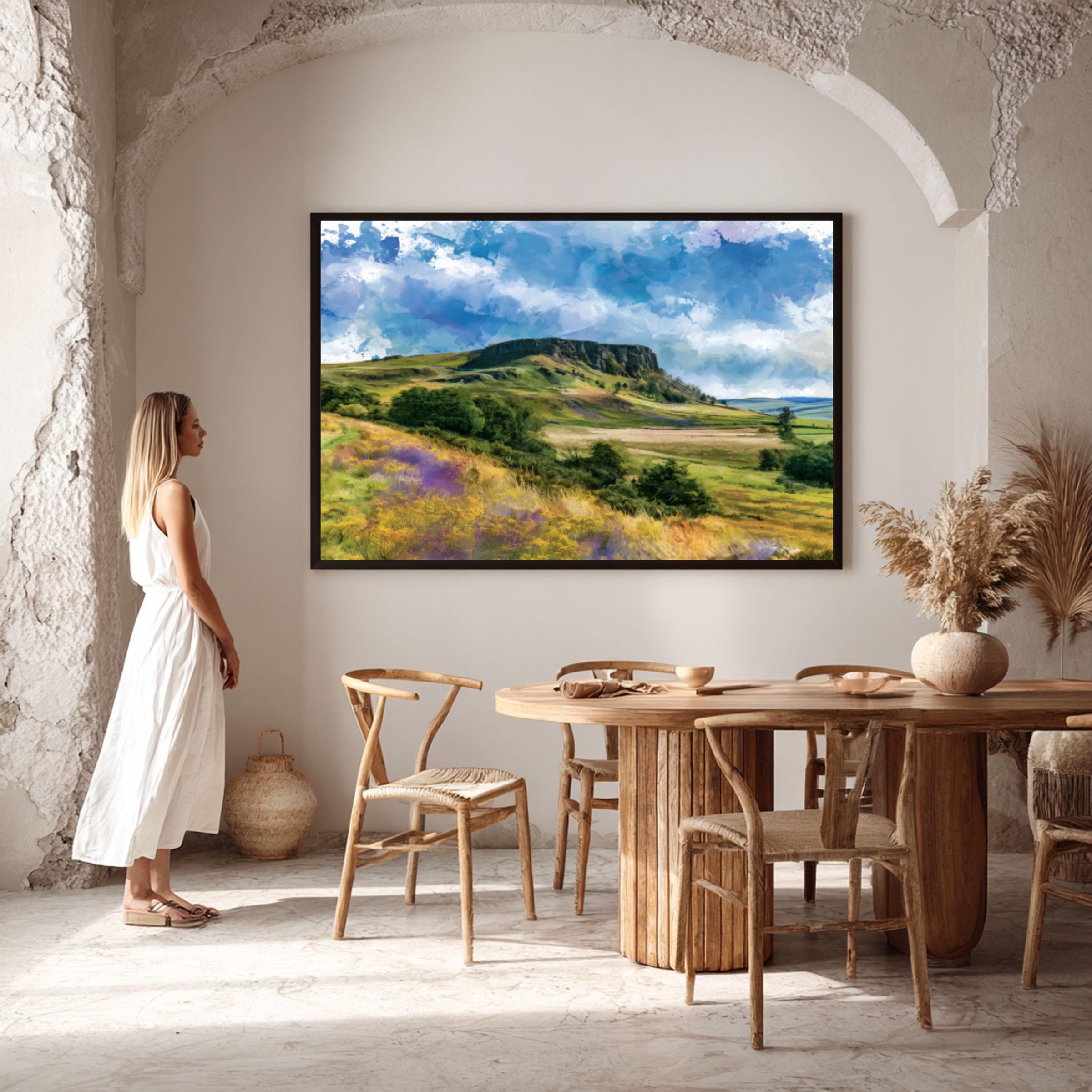 Northumberland National Park England Watercolor Print: UK Travel Art Poster - Image 6