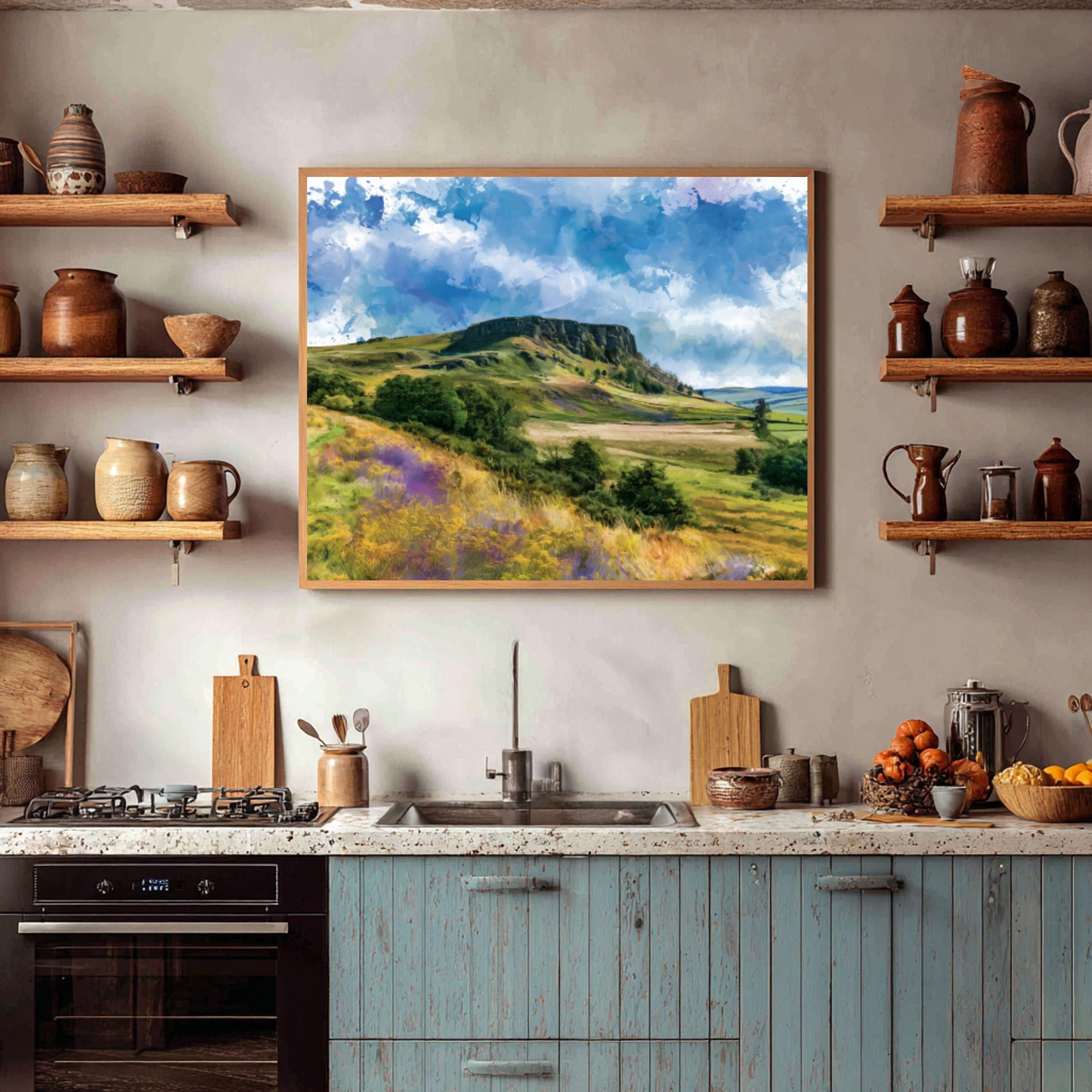 Northumberland National Park England Watercolor Print: UK Travel Art Poster - Image 7