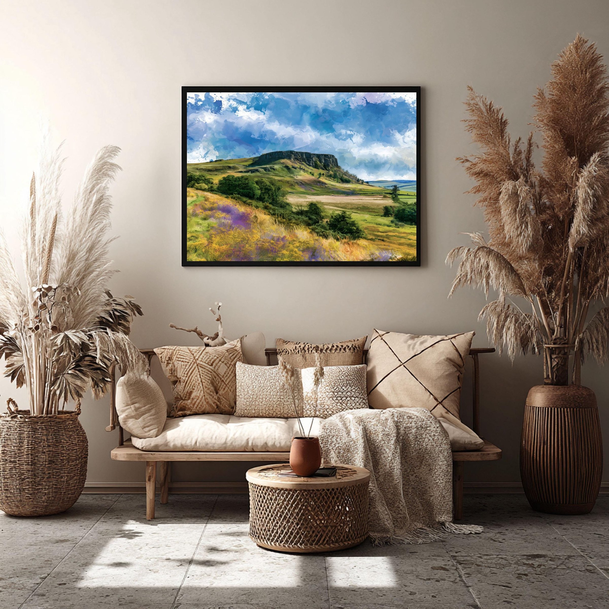 Northumberland National Park England Watercolor Print: UK Travel Art Poster - Image 8