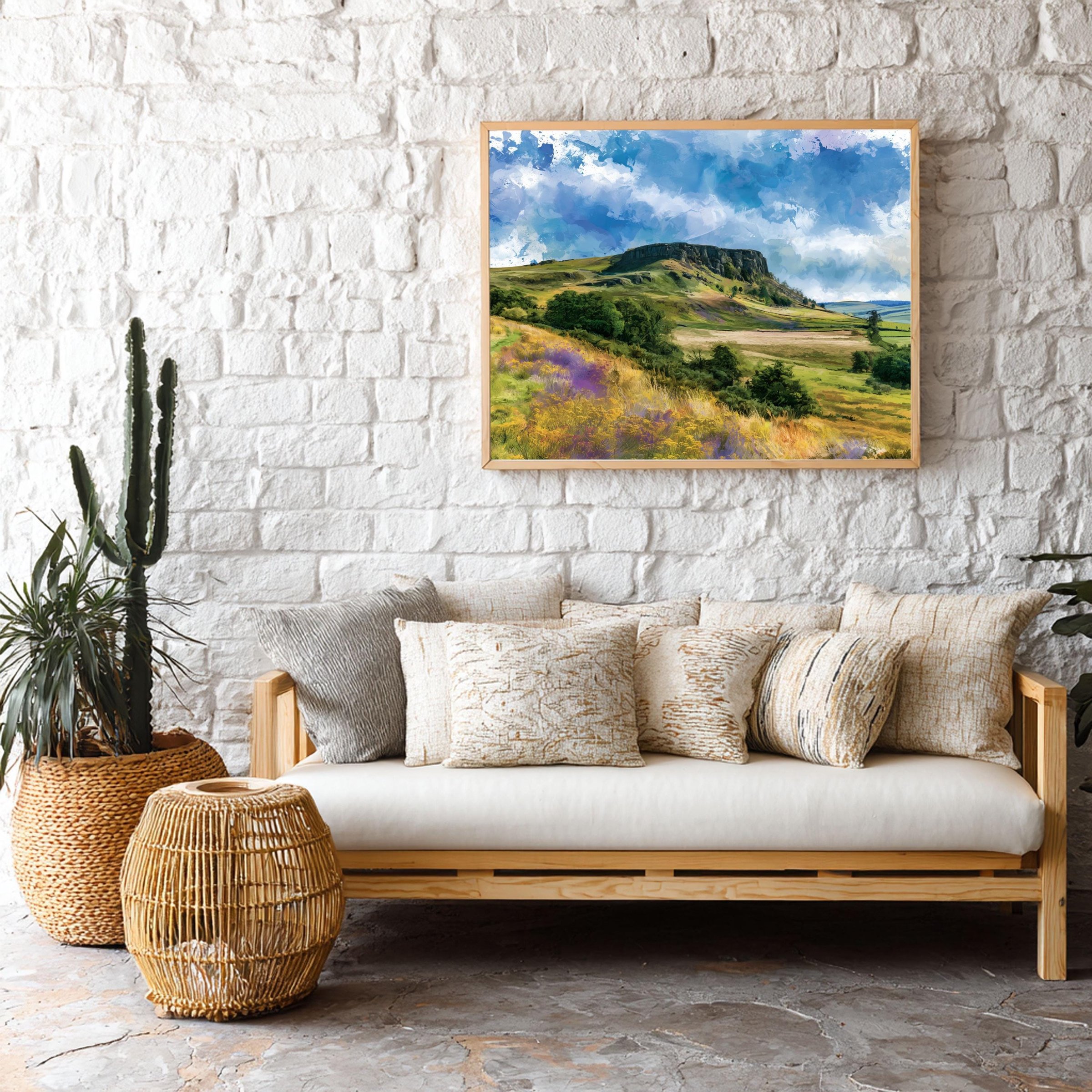 Northumberland National Park England Watercolor Print: UK Travel Art Poster - Image 9