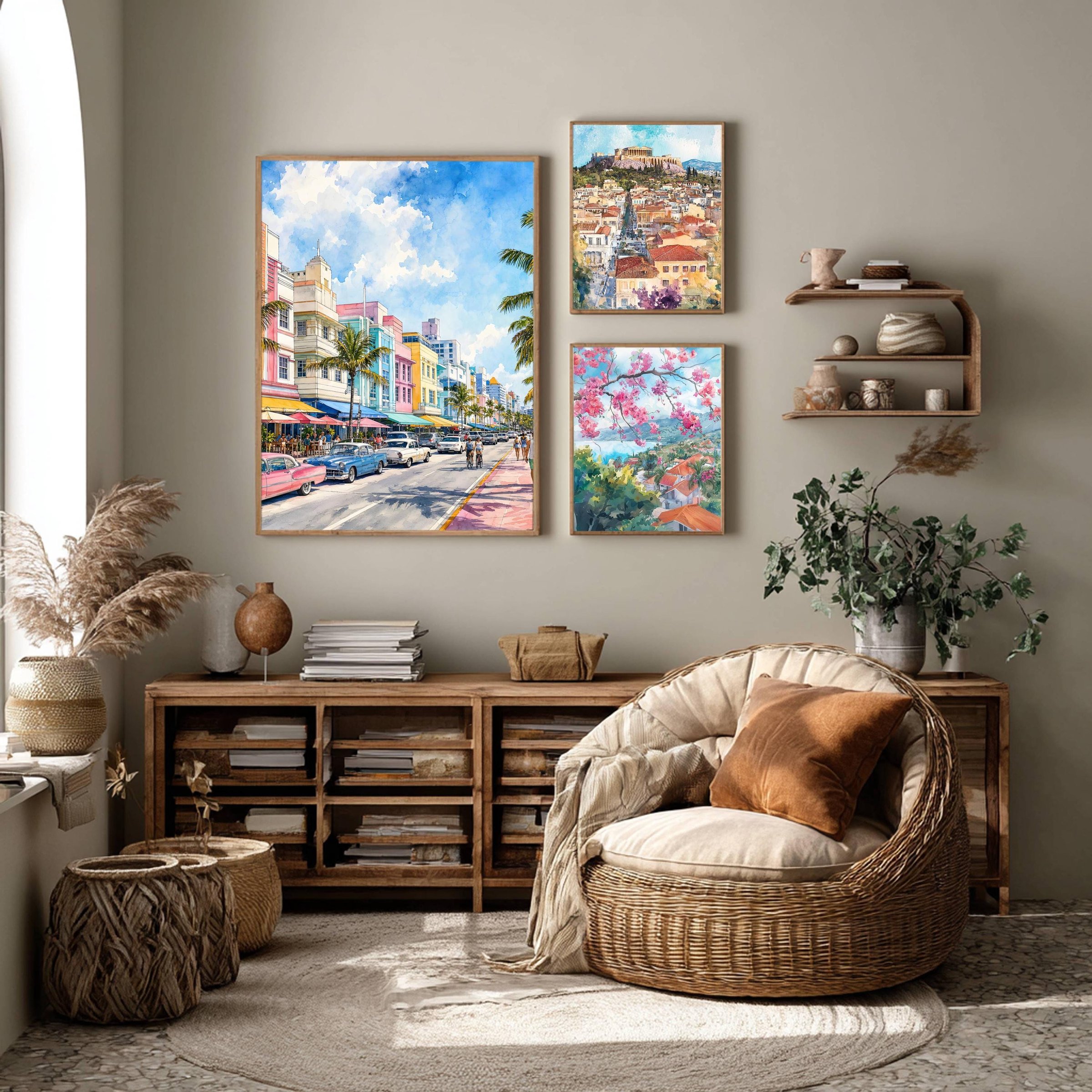 Miami South Beach Florida Watercolor Print: USA Travel Art Poster - Image 10