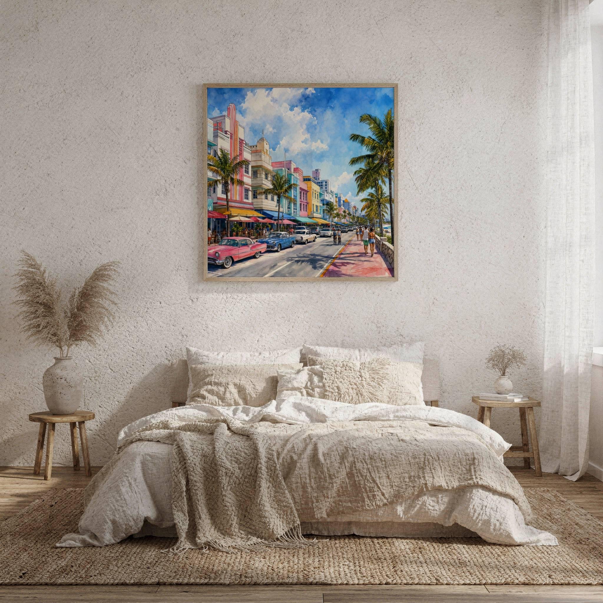 Miami South Beach Florida Watercolor Print: USA Travel Art Poster - Image 9