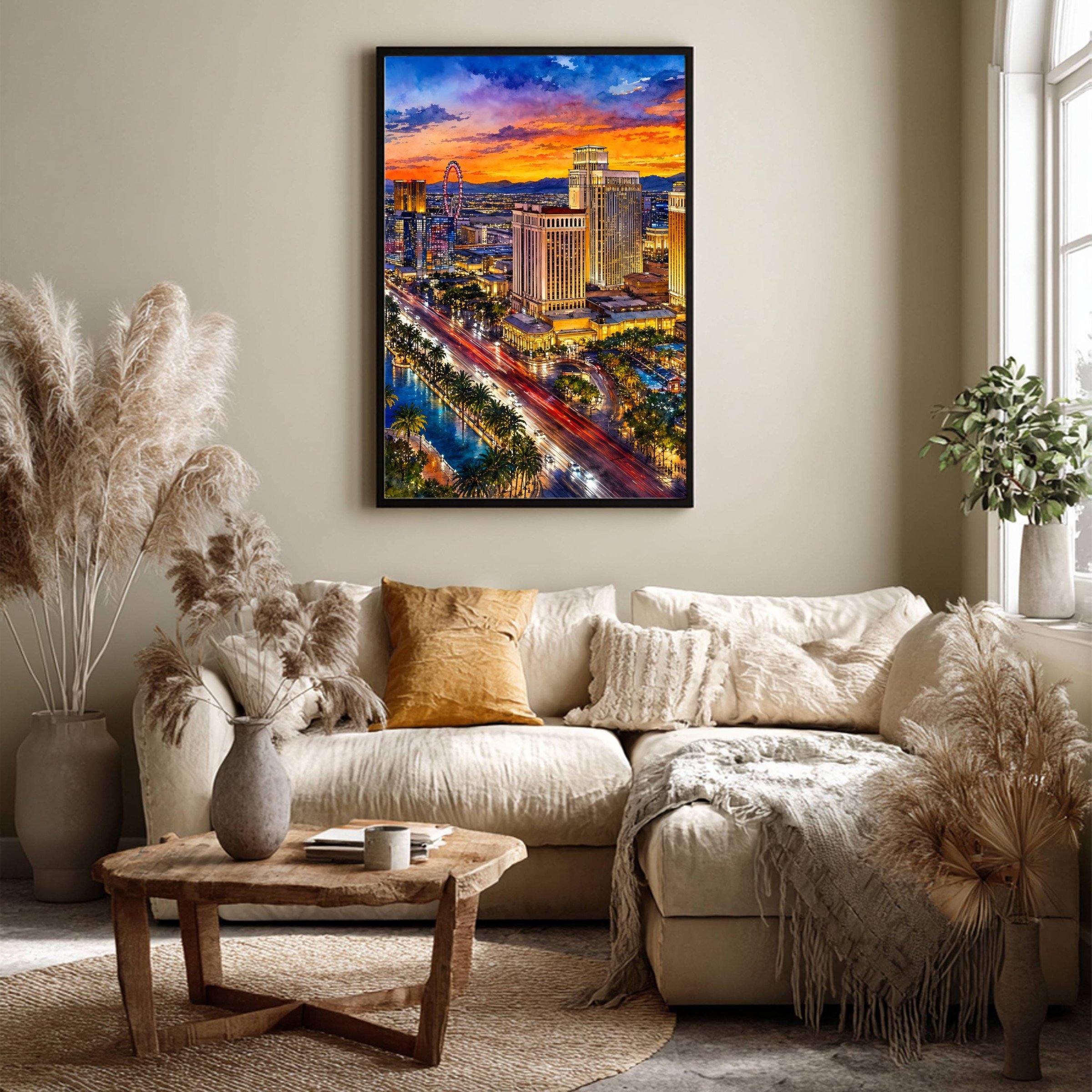 Las Vegas Strip Nevada Watercolor Print: USA Travel Art Poster - Image 7