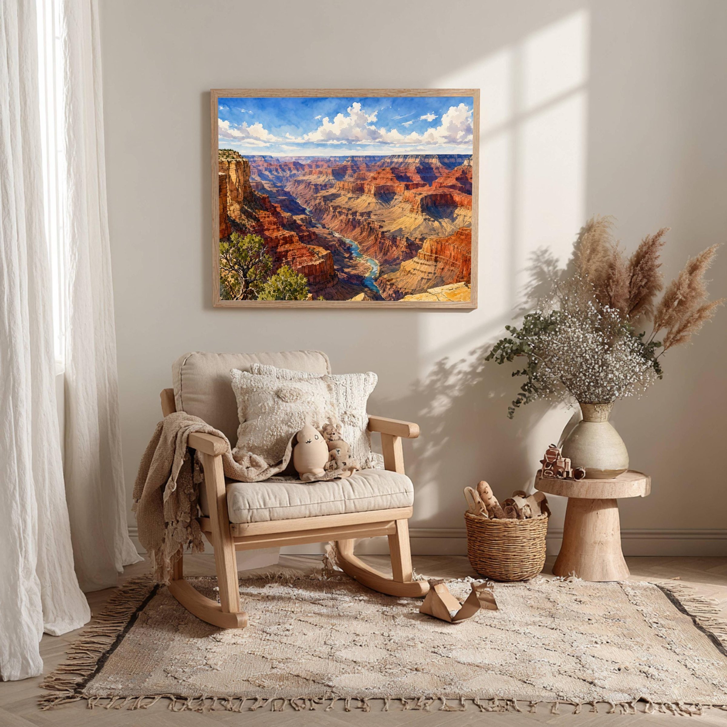 Grand Canyon Colorado River Arizona Watercolor Print: USA Travel Art Poster - Image 10
