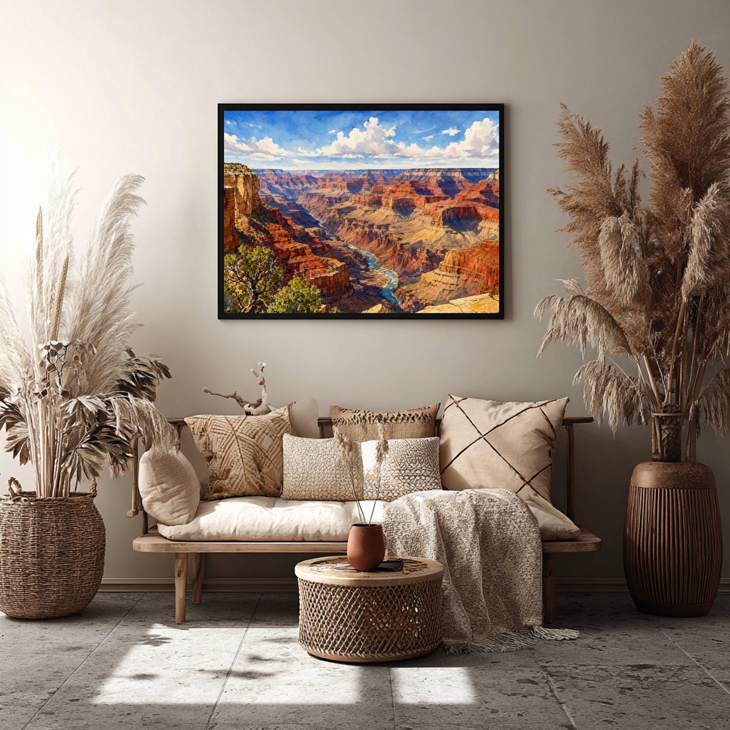Grand Canyon Colorado River Arizona Watercolor Print: USA Travel Art Poster - Image 8
