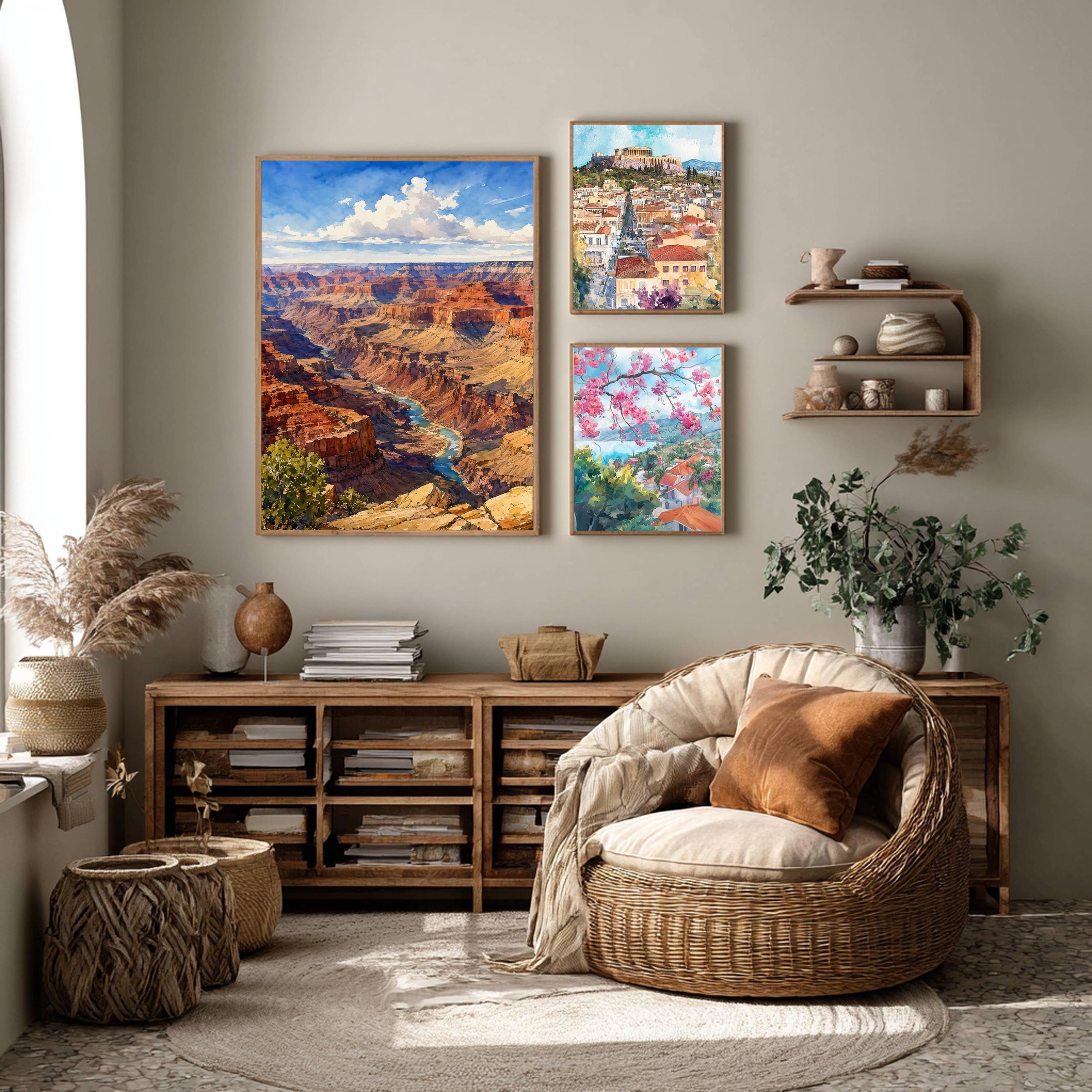 Grand Canyon Colorado River Arizona Watercolor Print: USA Travel Art Poster - Image 10