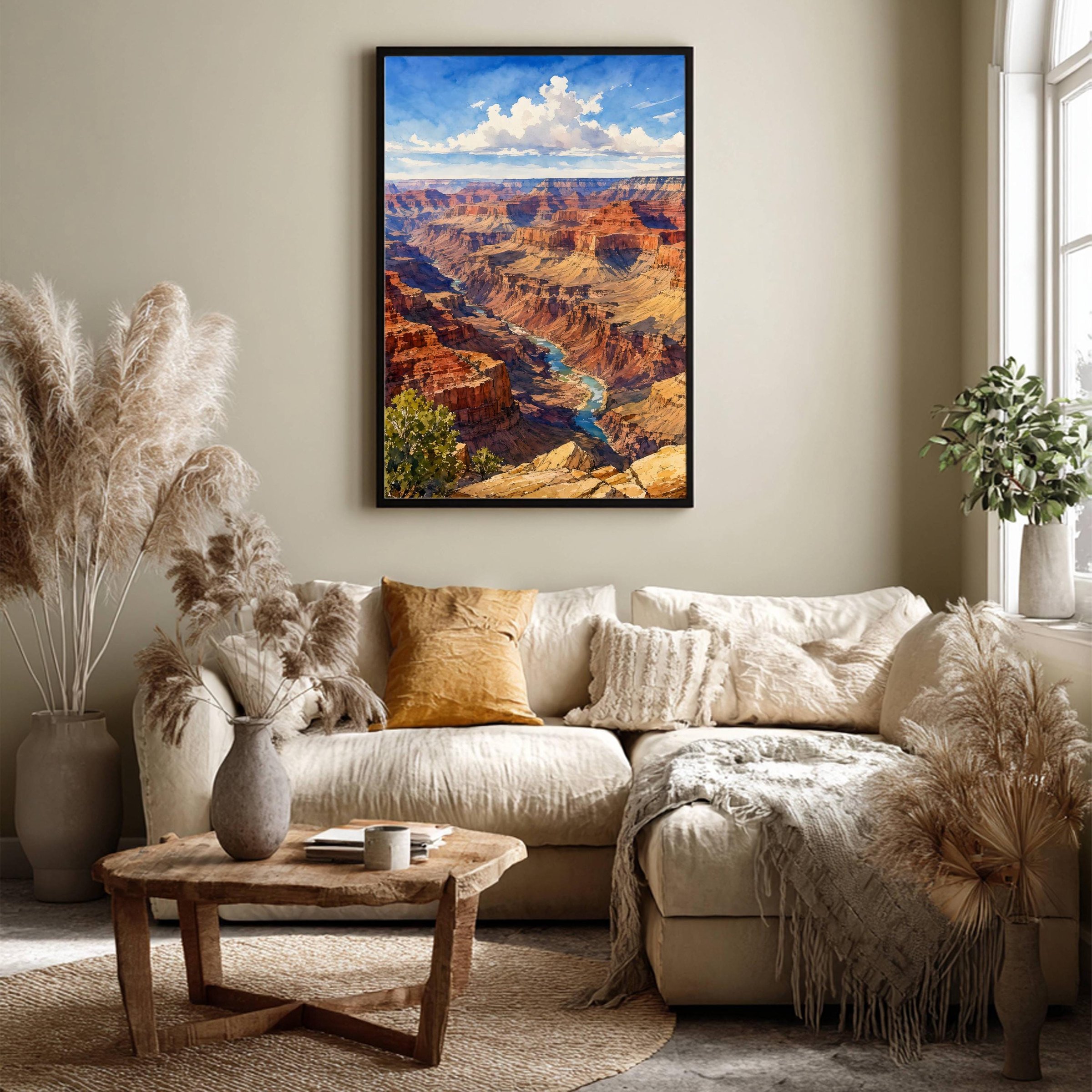 Grand Canyon Colorado River Arizona Watercolor Print: USA Travel Art Poster - Image 7