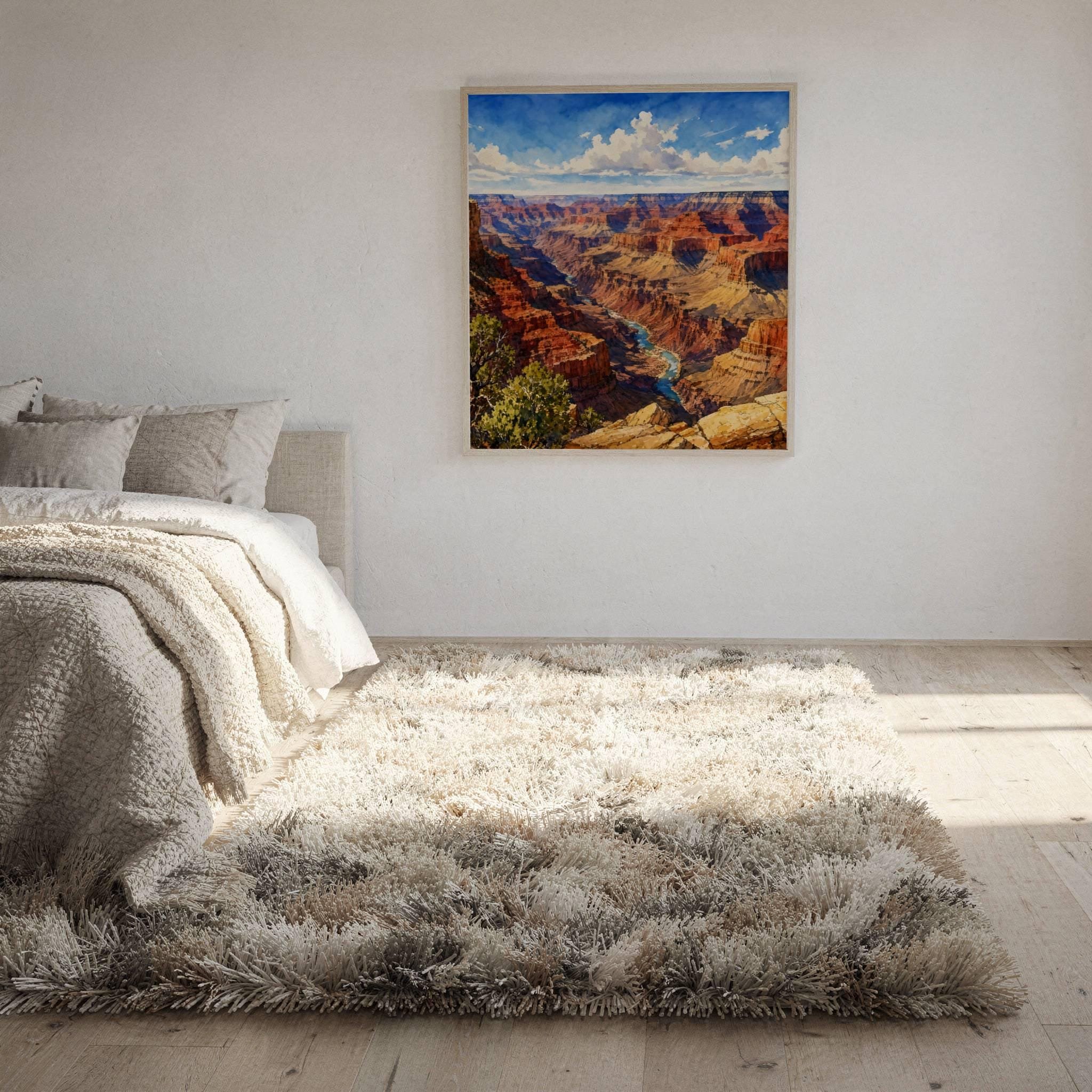 Grand Canyon Colorado River Arizona Watercolor Print: USA Travel Art Poster - Image 10