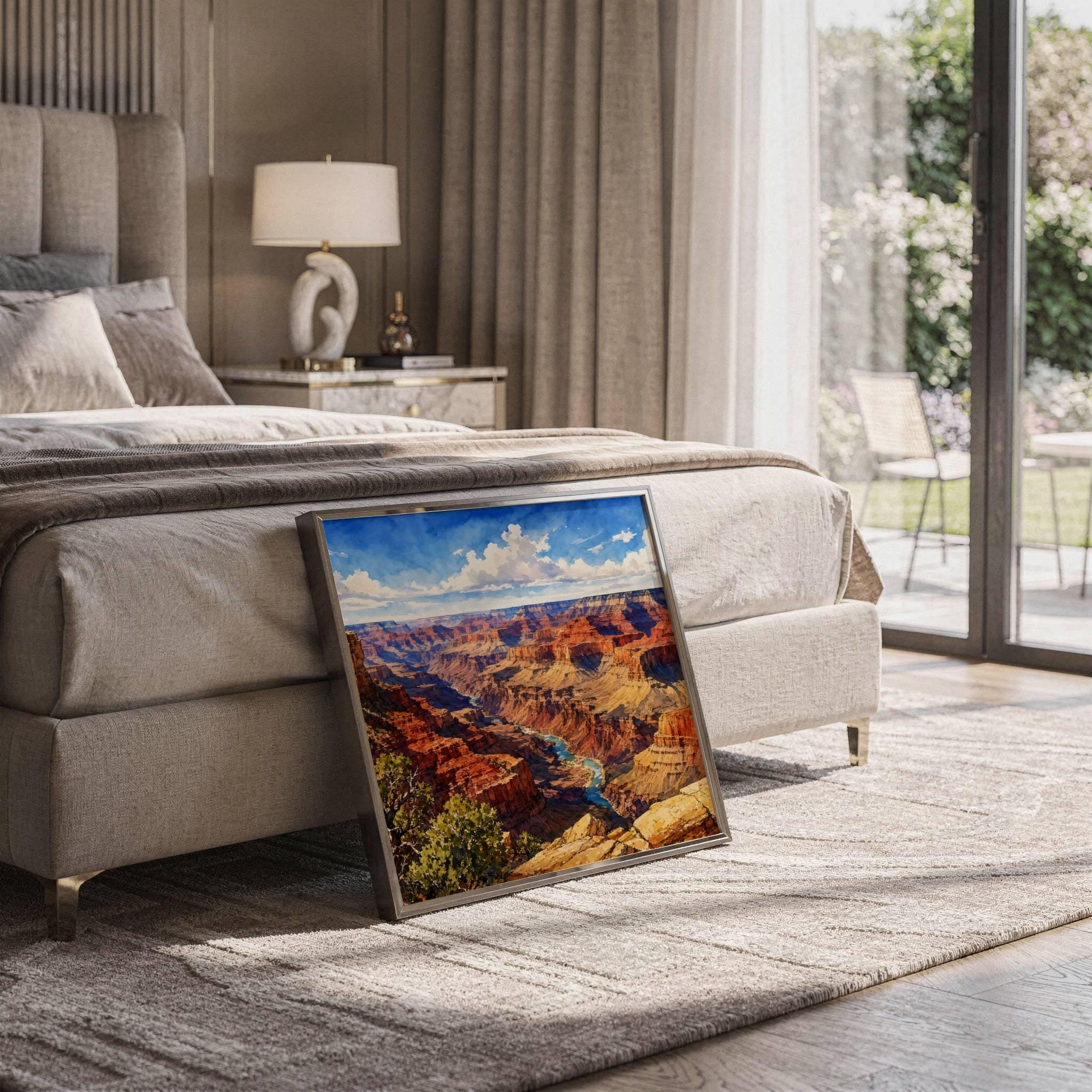Grand Canyon Colorado River Arizona Watercolor Print: USA Travel Art Poster - Image 5