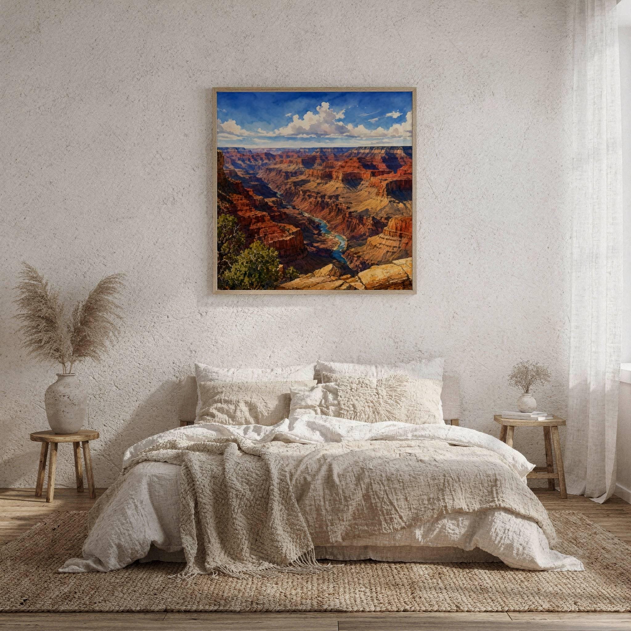 Grand Canyon Colorado River Arizona Watercolor Print: USA Travel Art Poster - Image 9