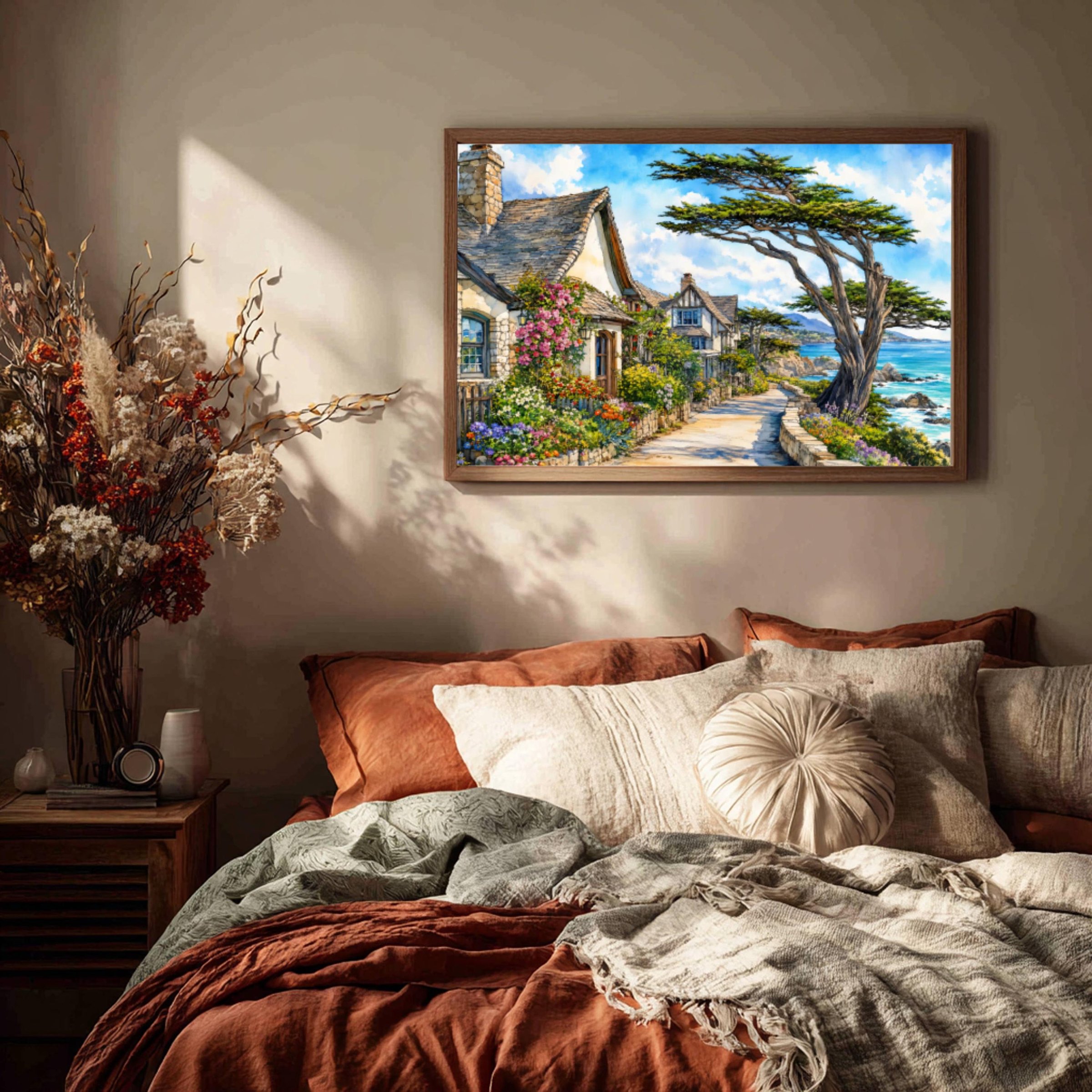 Carmel-by-the-Sea California Watercolor Print: USA Travel Art Poster - Image 3