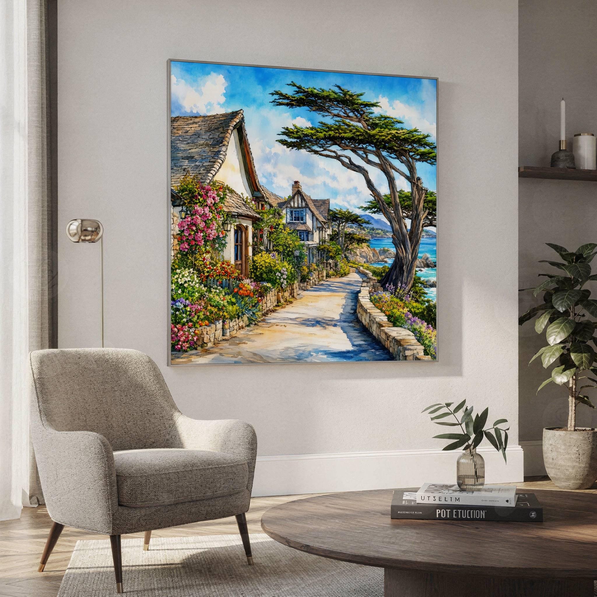 Carmel-by-the-Sea California Watercolor Print: USA Travel Art Poster - Image 2