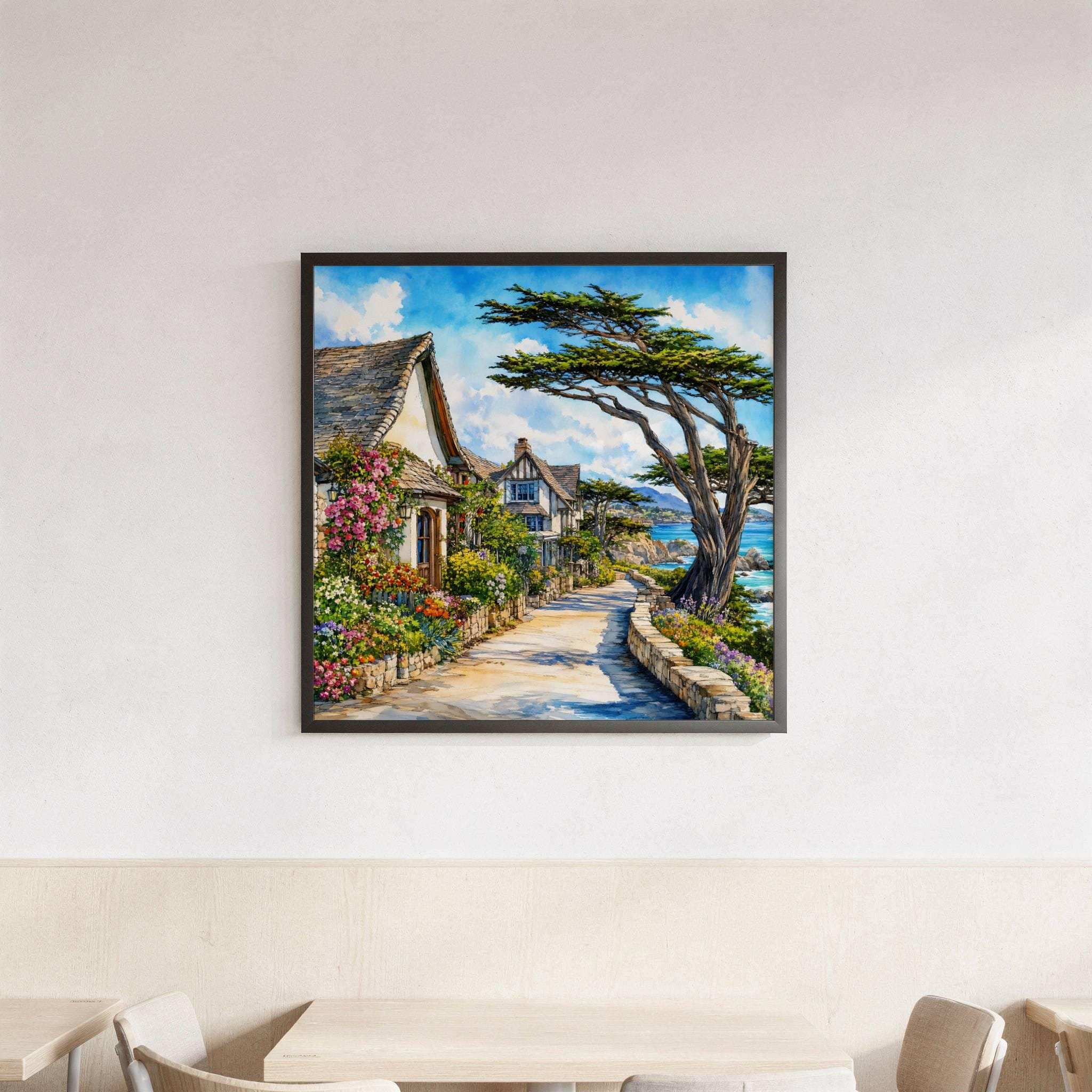 Carmel-by-the-Sea California Watercolor Print: USA Travel Art Poster - Image 3