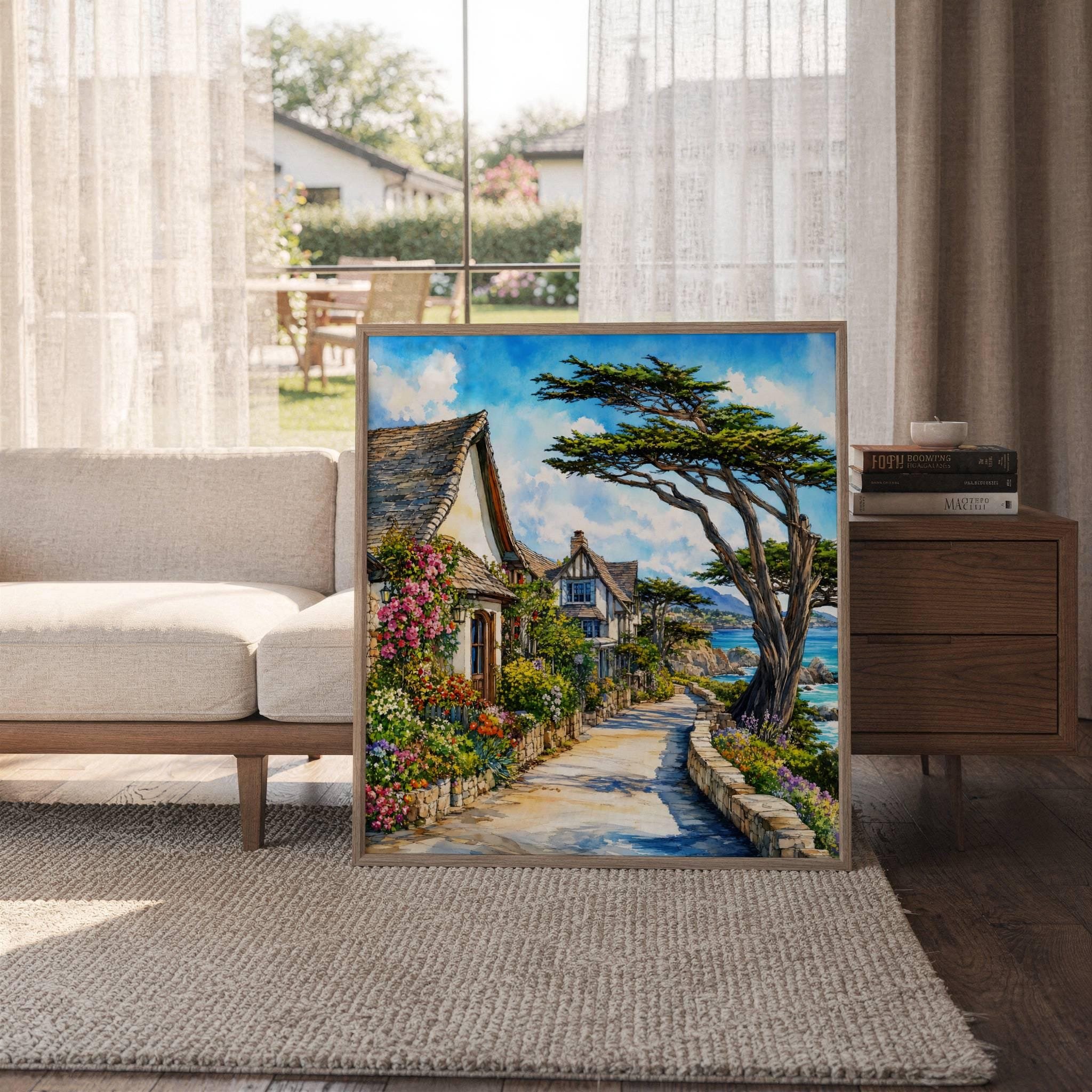 Carmel-by-the-Sea California Watercolor Print: USA Travel Art Poster - Image 6