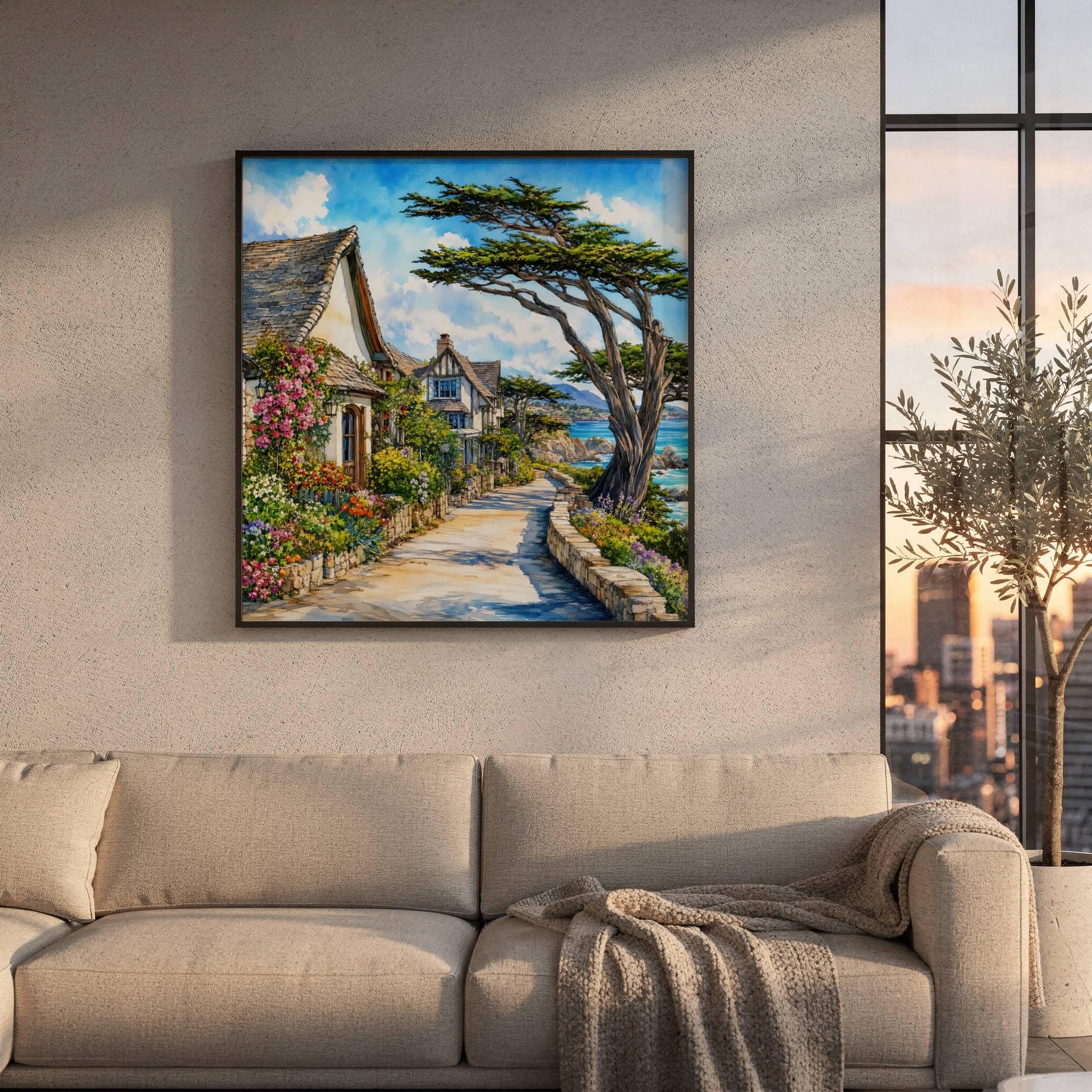 Carmel-by-the-Sea California Watercolor Print: USA Travel Art Poster - Image 8